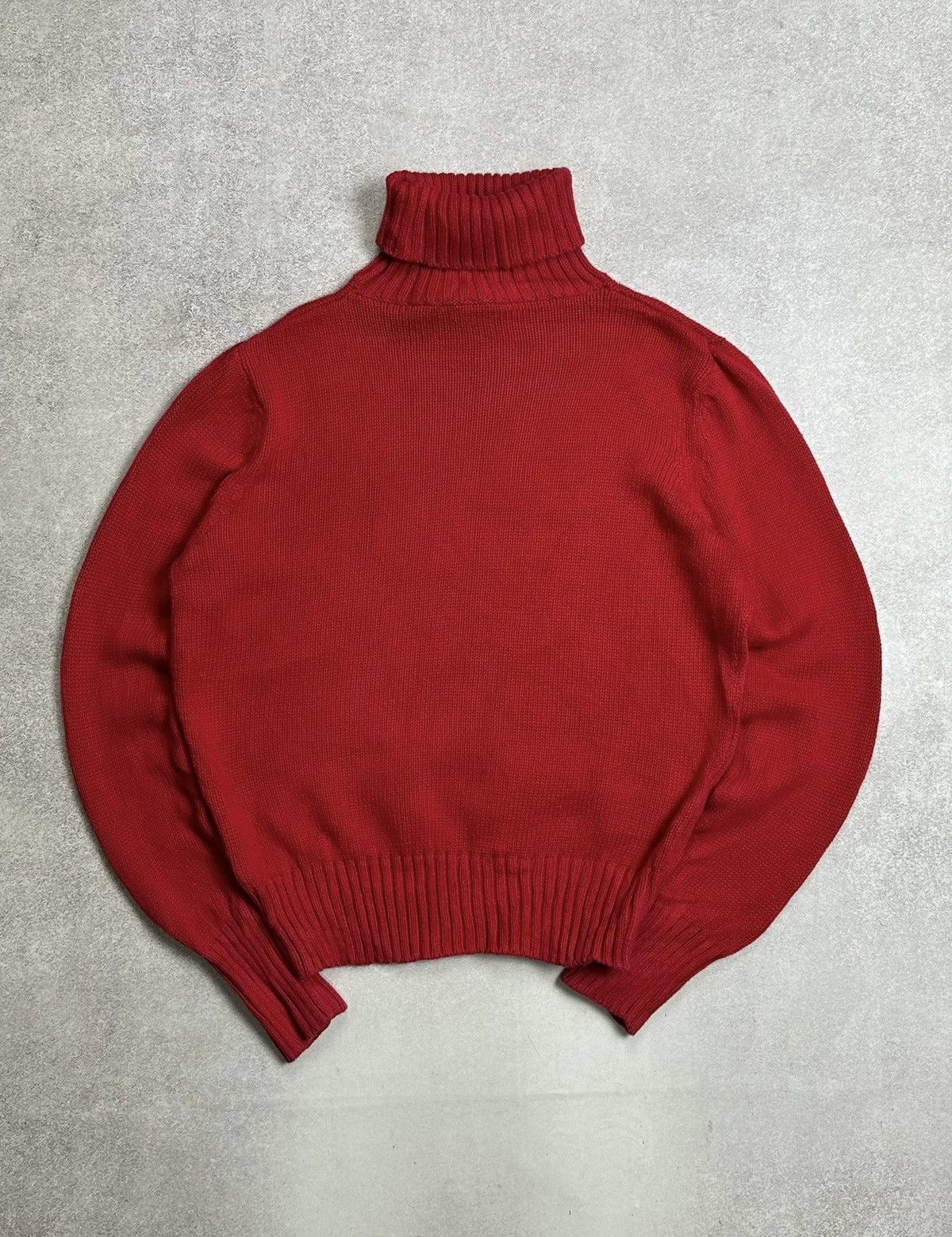 Loro Piana Vintage Loro Piana Red Turtleneck Knit Sweater Rare S Size US S / EU 44-46 / 1 - 1 Thumbnail