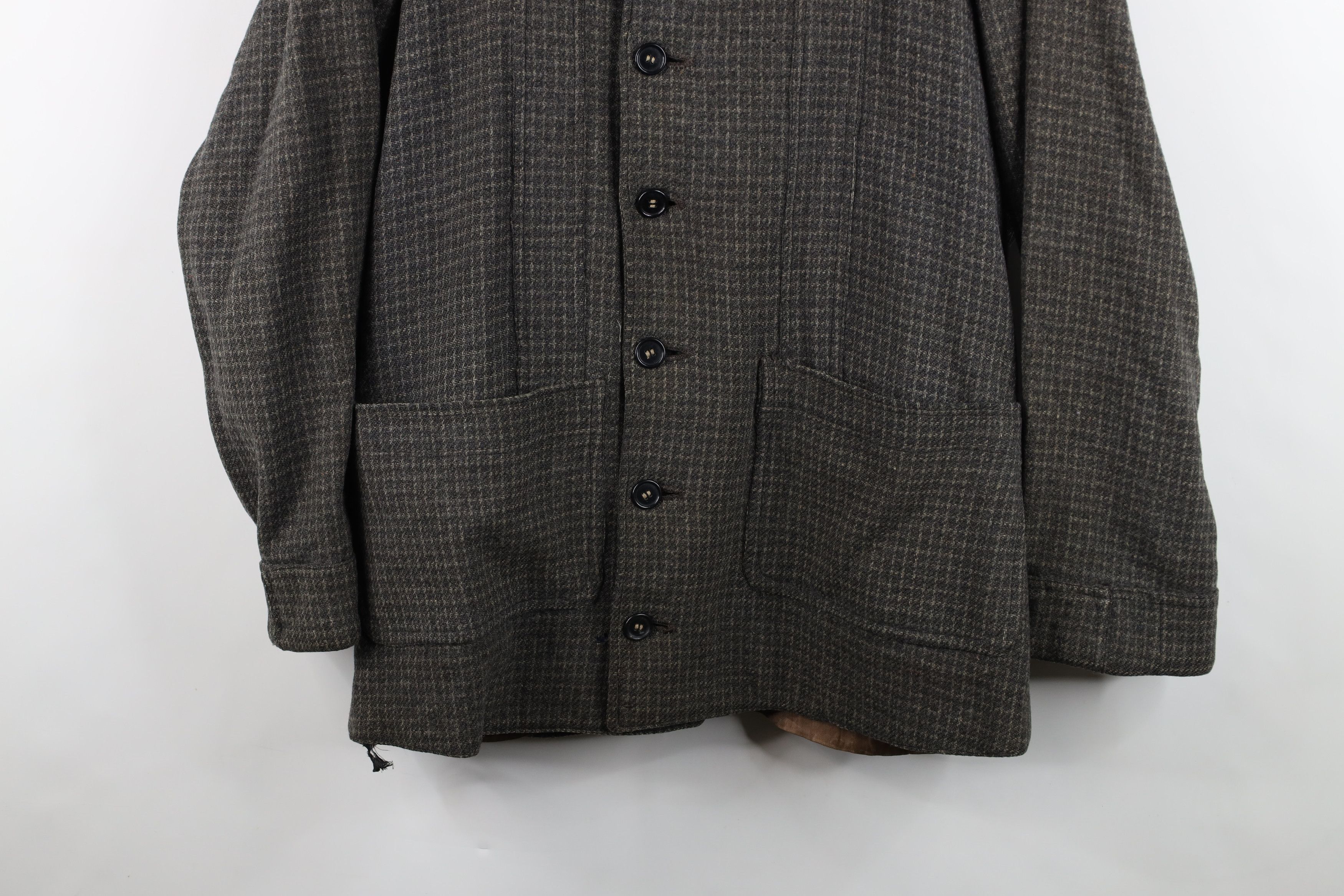 Vintage Vintage 50s Rockabilly Heavyweight Wool Collared Jacket Size US XXL / EU 58 / 5 - 3 Thumbnail