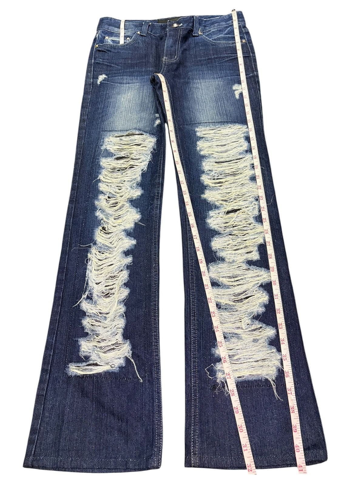 Hysteric Glamour Vintage Japanese Brand Distressed Flare Jeans Size 30" / US 8 / IT 44 - 7 Thumbnail