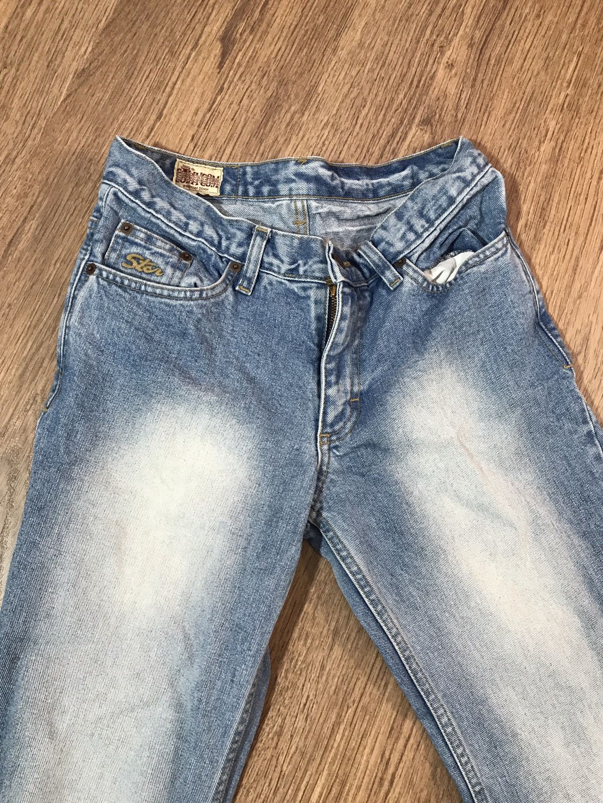 Vintage Vintage Big Flare Denim Pants Jeans Size 29" - 6 Thumbnail