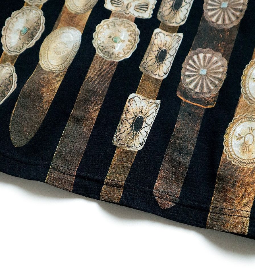 KAPITAL 20/- Jersey crew Tee curtain concho pt t-shirt black