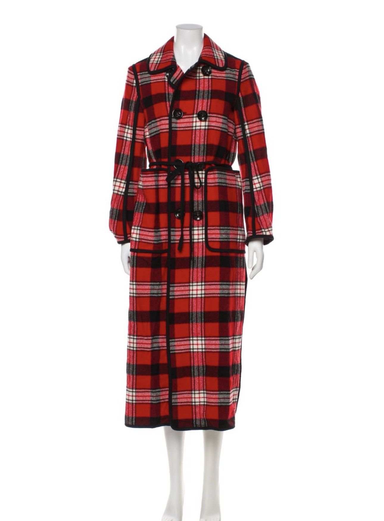 Dsquared2 DSquared2 Wool Plaid Trench Coat Size XS / US 0-2 / IT 36-38 - 1 Thumbnail