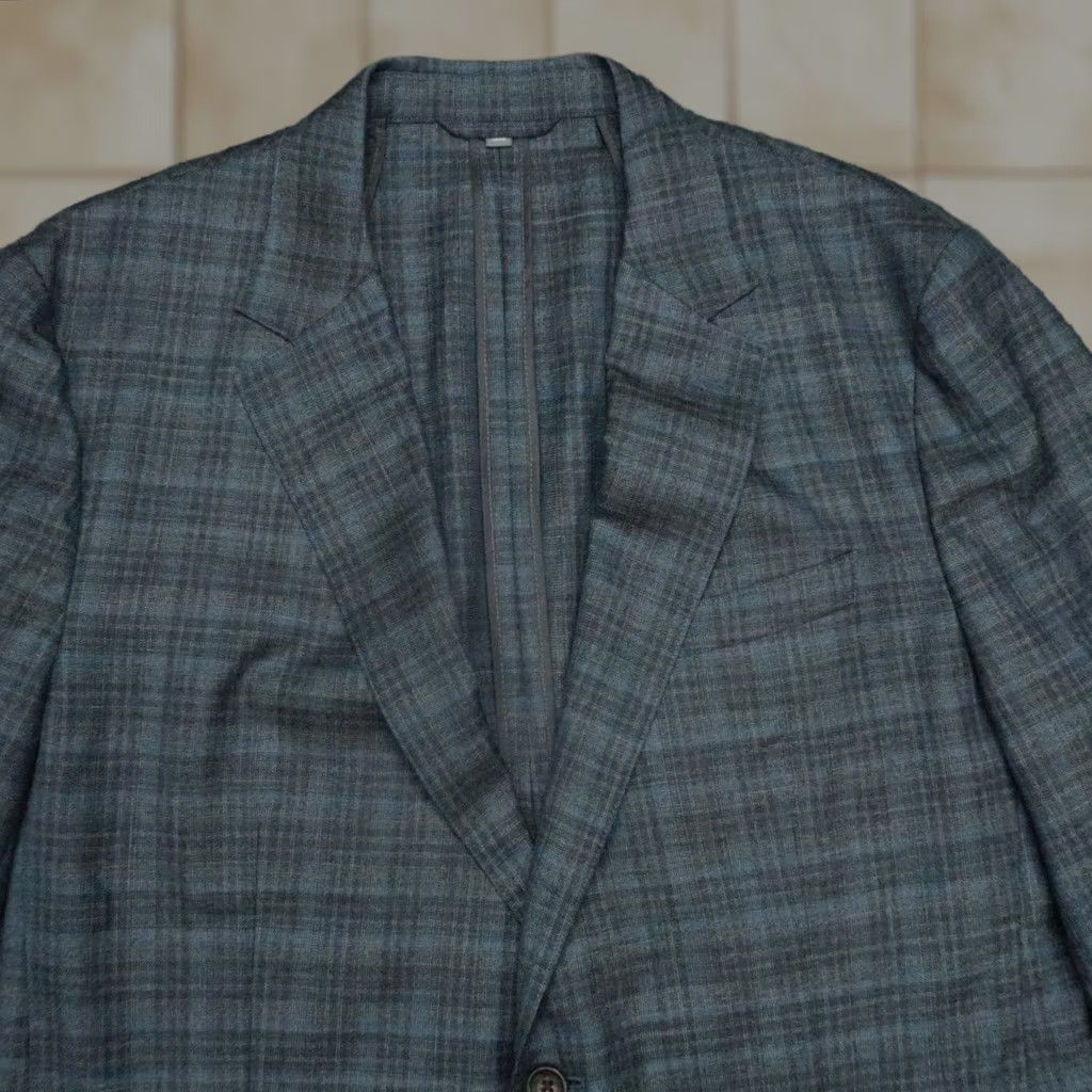 Bonobos Bonobos Blazer Mens 44L Blue Plaid Lanificio Wool Sport Coat Jetsetter Size 44R - 1 Thumbnail