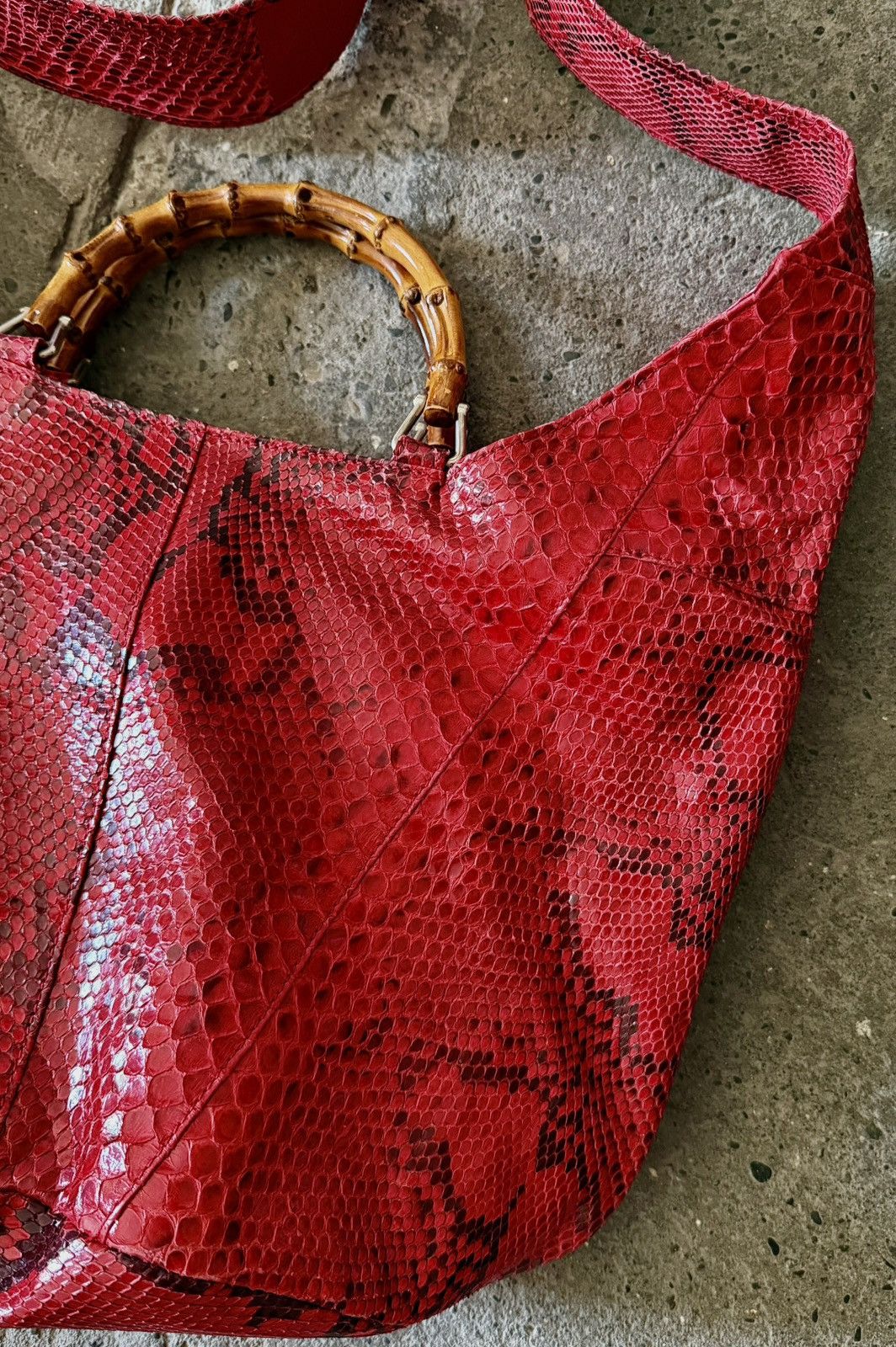 Gucci Gucci - Tom Ford - 1996 Python Bamboo - Cross Body Bag Size ONE SIZE - 9 Thumbnail