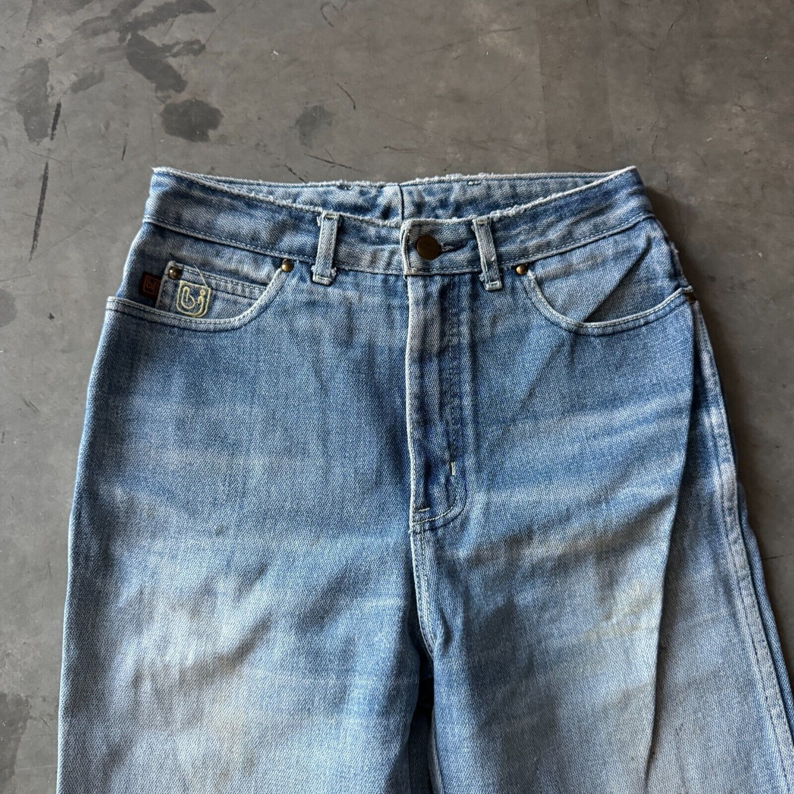Vintage Vintage 70s Bon Jour Hi-Waist Mom Baggy Denim Jeans 26x25 Size 26" / US 2 / IT 38 - 2 Thumbnail
