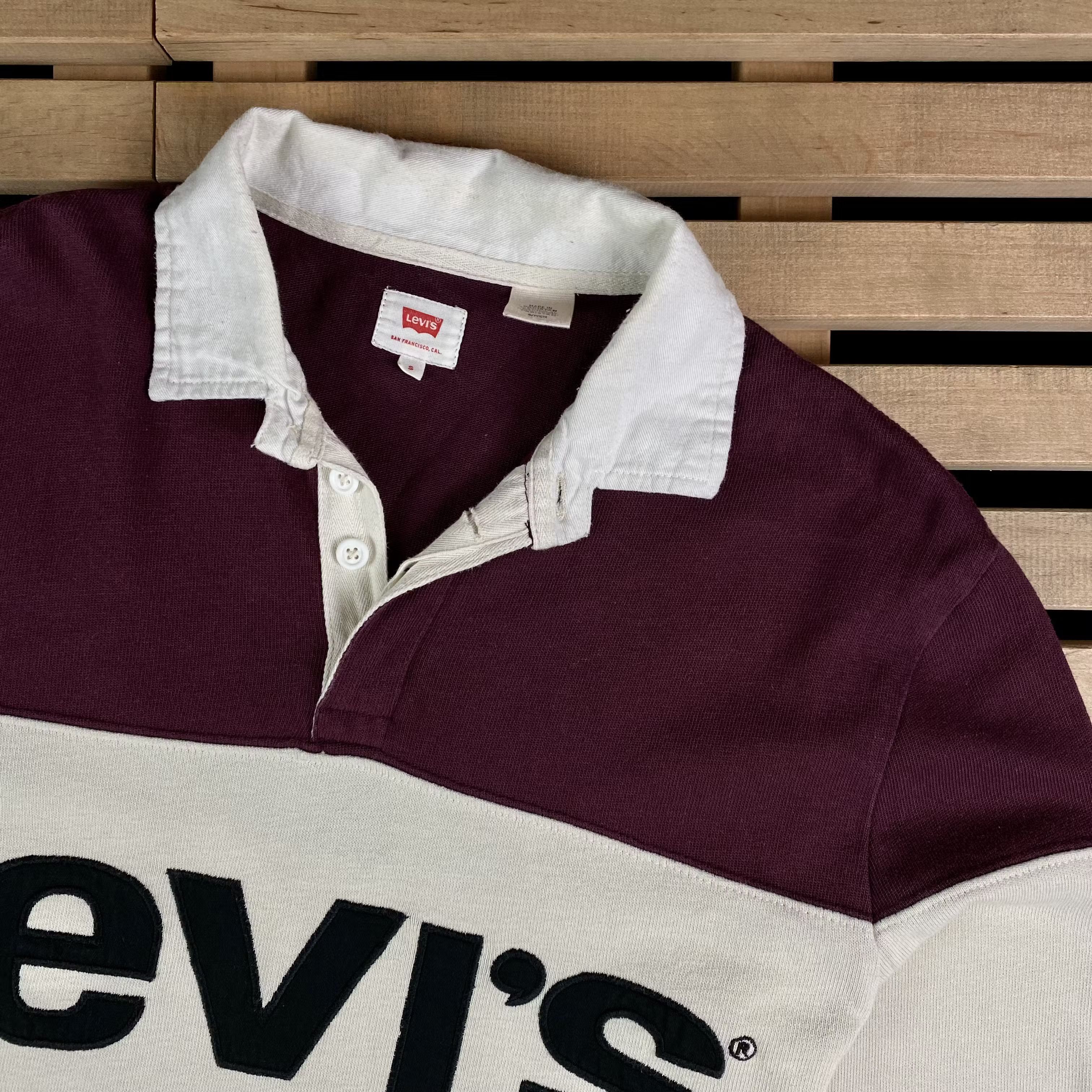 Levi's × Levi's Vintage Clothing × Vintage Mens Levi’s Big Logo Rugby Sweatshirt Size S Size US S / EU 44-46 / 1 - 2 Thumbnail