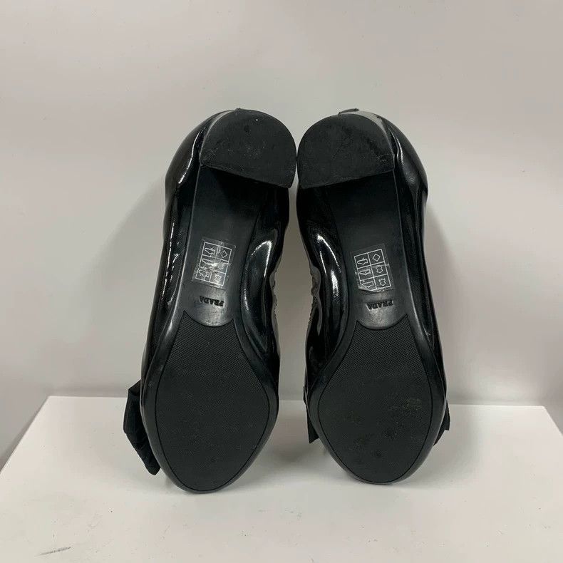 Prada Prada Black Bow Patent Leather Flats-2506 Size US 7 / IT 37 - 7 Thumbnail