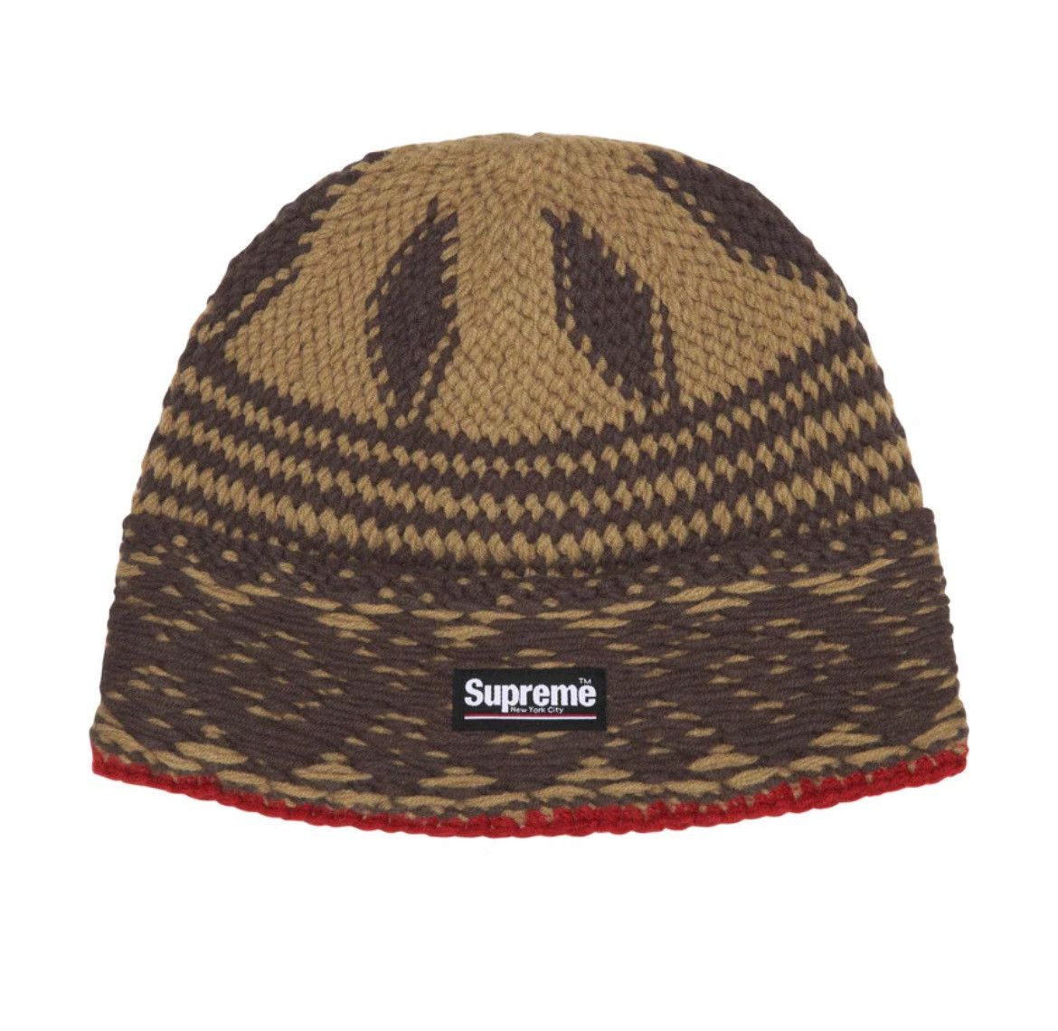 Supreme Supreme Diamond Beanie Brown FW25 Size ONE SIZE - 4 Thumbnail