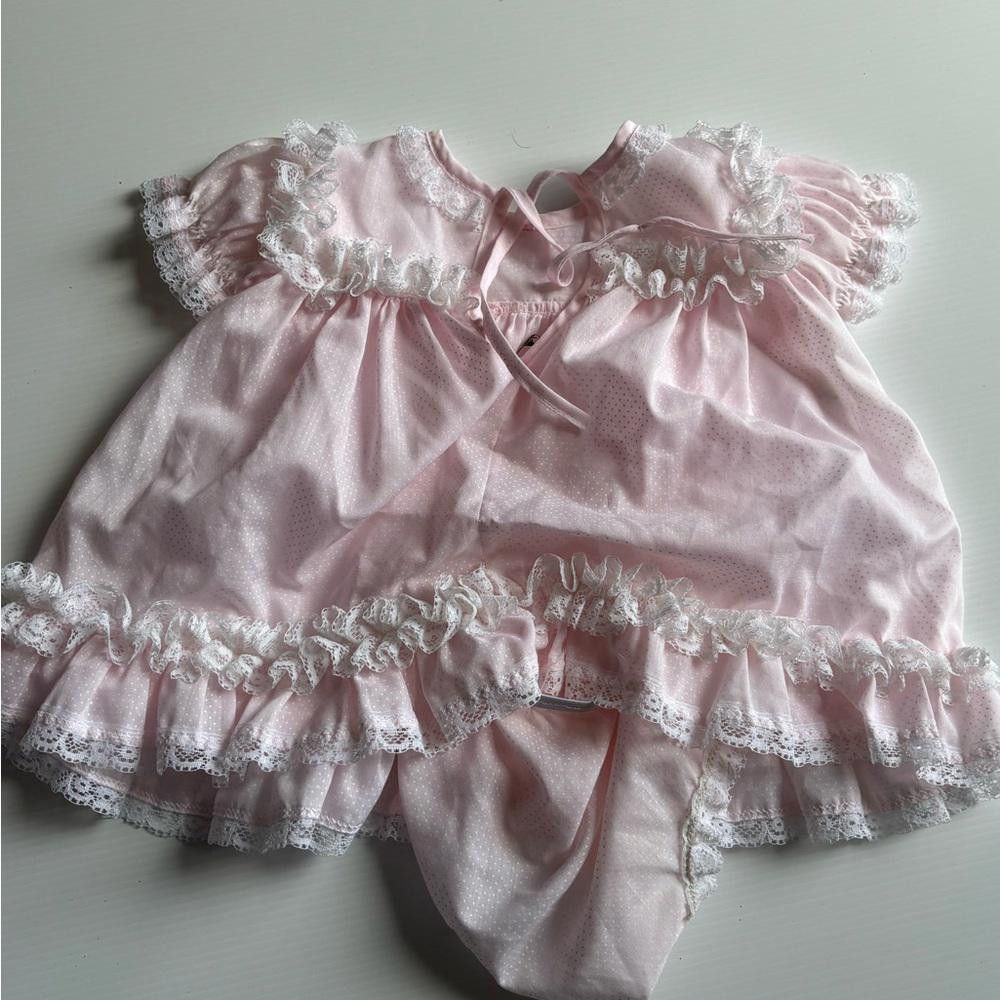 Designer Vintage pink flowy baby dress Size XXS / US 00 / IT 34 - 2 Thumbnail