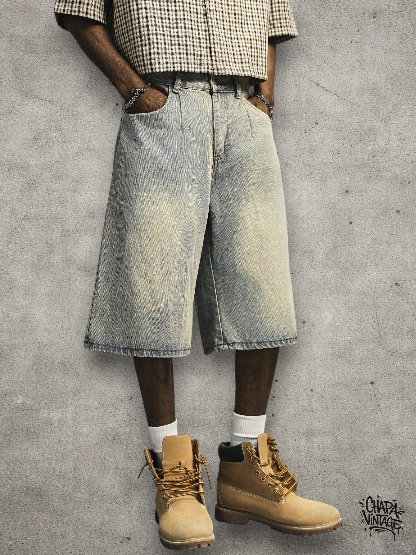 Vintage Washed denim jorts Size US 32 / EU 48 - 1 Thumbnail