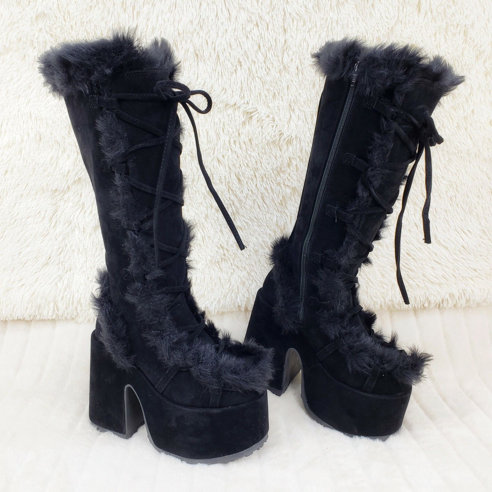 Demonia Cult DEMONIA Camel 311 Stacked Black Mammoth Platform Goth Punk K Size US 9 / IT 39 - 3 Thumbnail