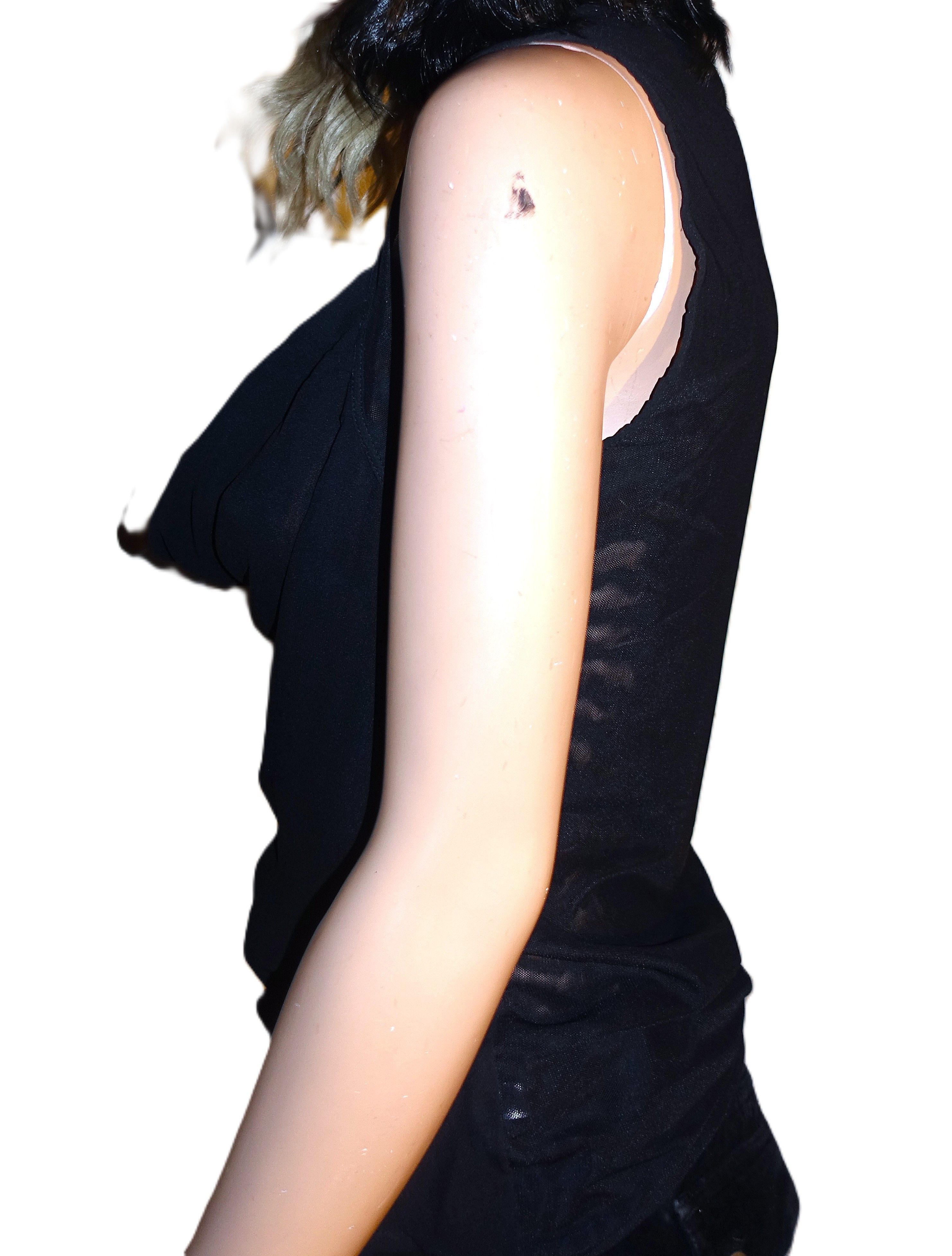 Kenneth Cole Kenneth Cole New York Black Scoop Neck Blouse L Size L / US 10 / IT 46 - 4 Thumbnail