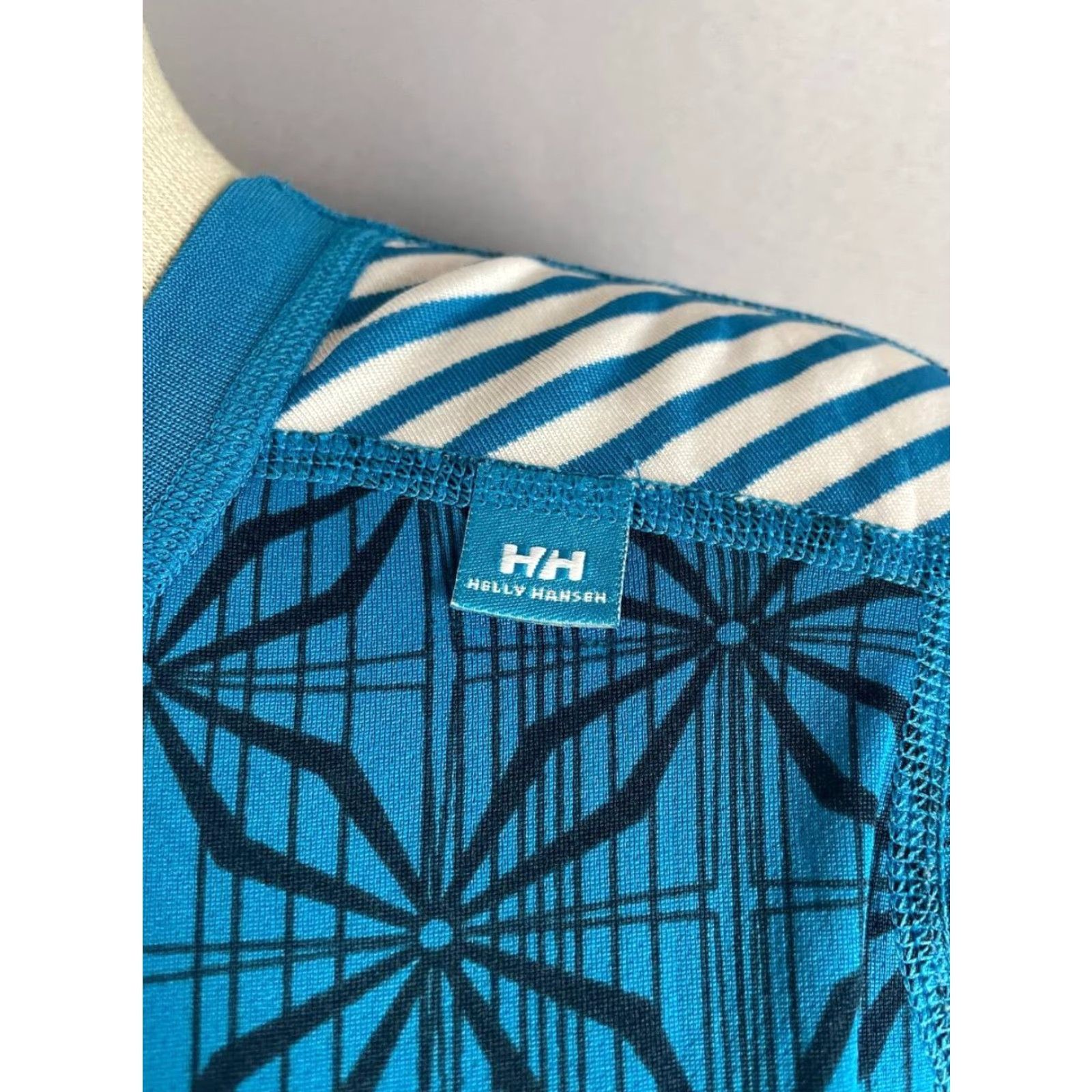 Helly Hansen Helly Hansen Womens Fleece Sweatshirt Geometric Pattern Blue Crew Neck L Regular Adults Menus?? Size L / US 10 / IT 46 - 4 Thumbnail
