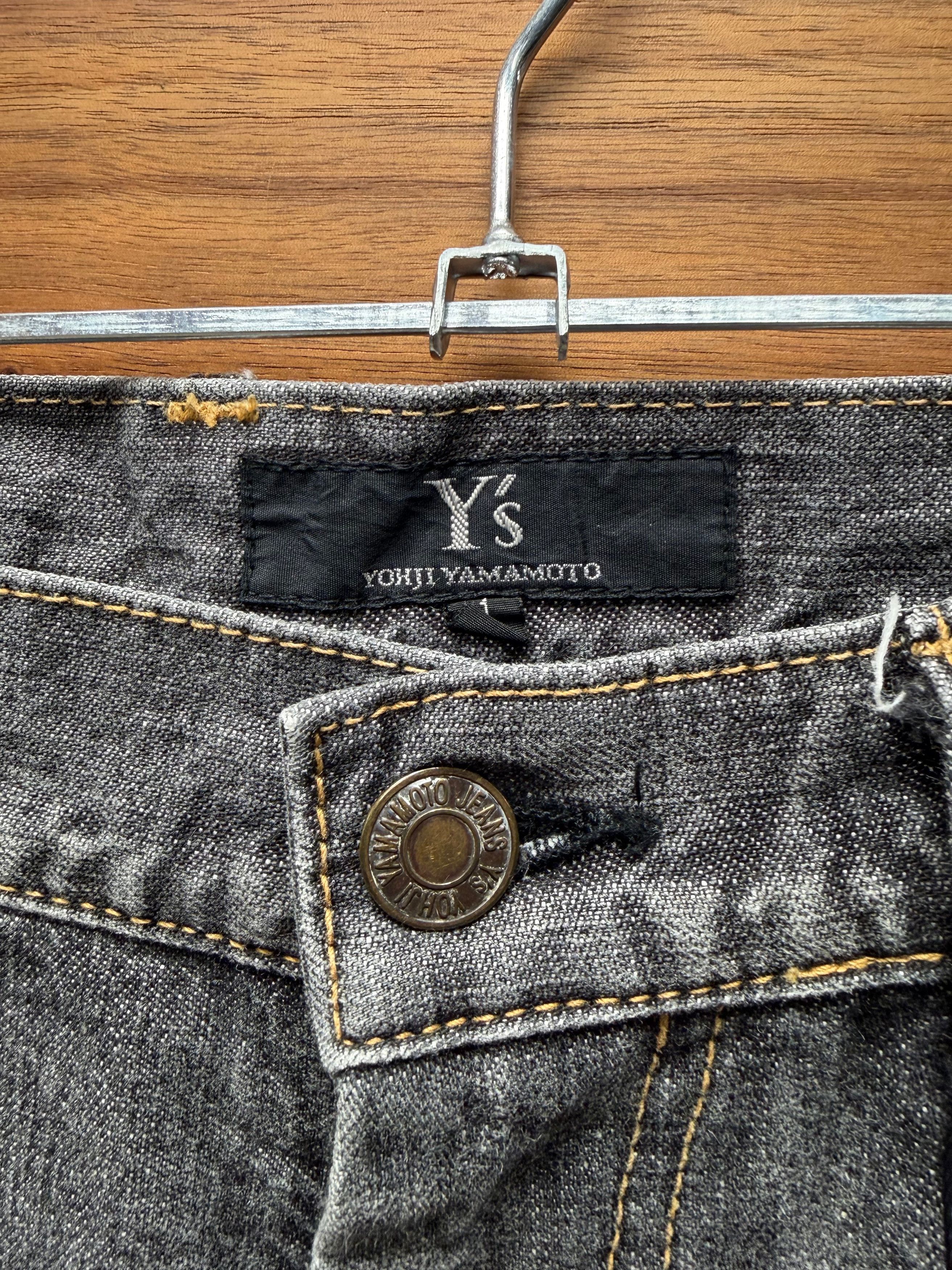 Yohji Yamamoto Yohji Yamamoto ‘Y’s’ Sideways Asmmetric Grey Bootcut Denim Size US 31 - 4 Thumbnail