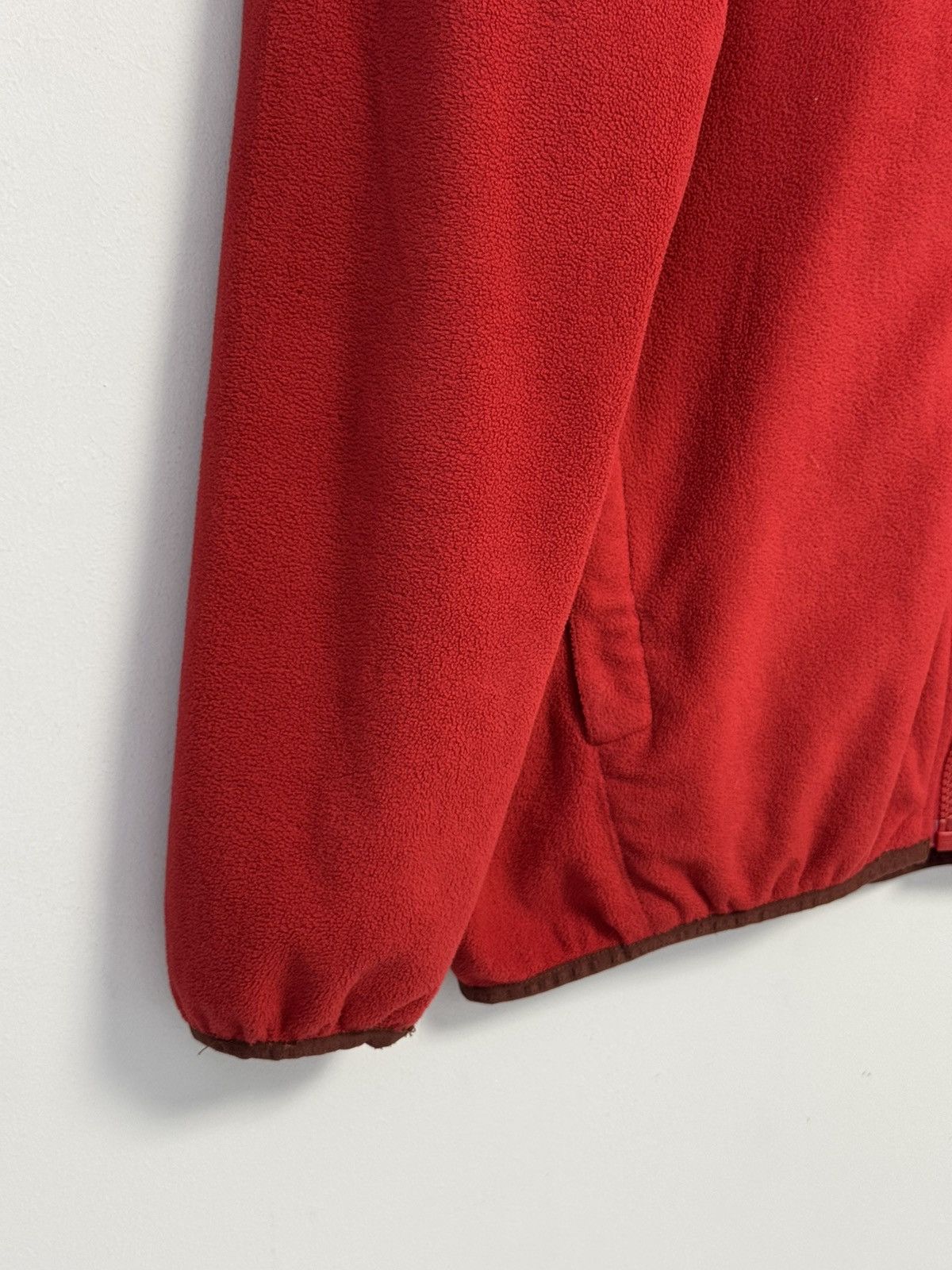 The North Face The North Face Full Zip Fleece Jacket Red Embroidered Logo Size US L / EU 52-54 / 3 - 9 Thumbnail