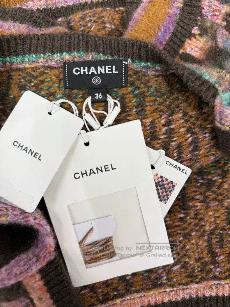 Chanel Chanel Colourful plaid thousand-bird check knitted suspend Size XS / US 0-2 / IT 36-38 - 4 Thumbnail