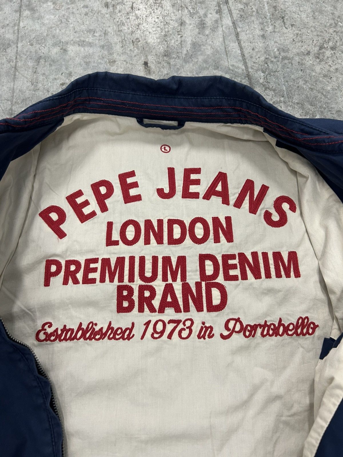 Vintage Vintage Pepe jeans bomber jacket navy Size US L / EU 52-54 / 3 - 2 Thumbnail