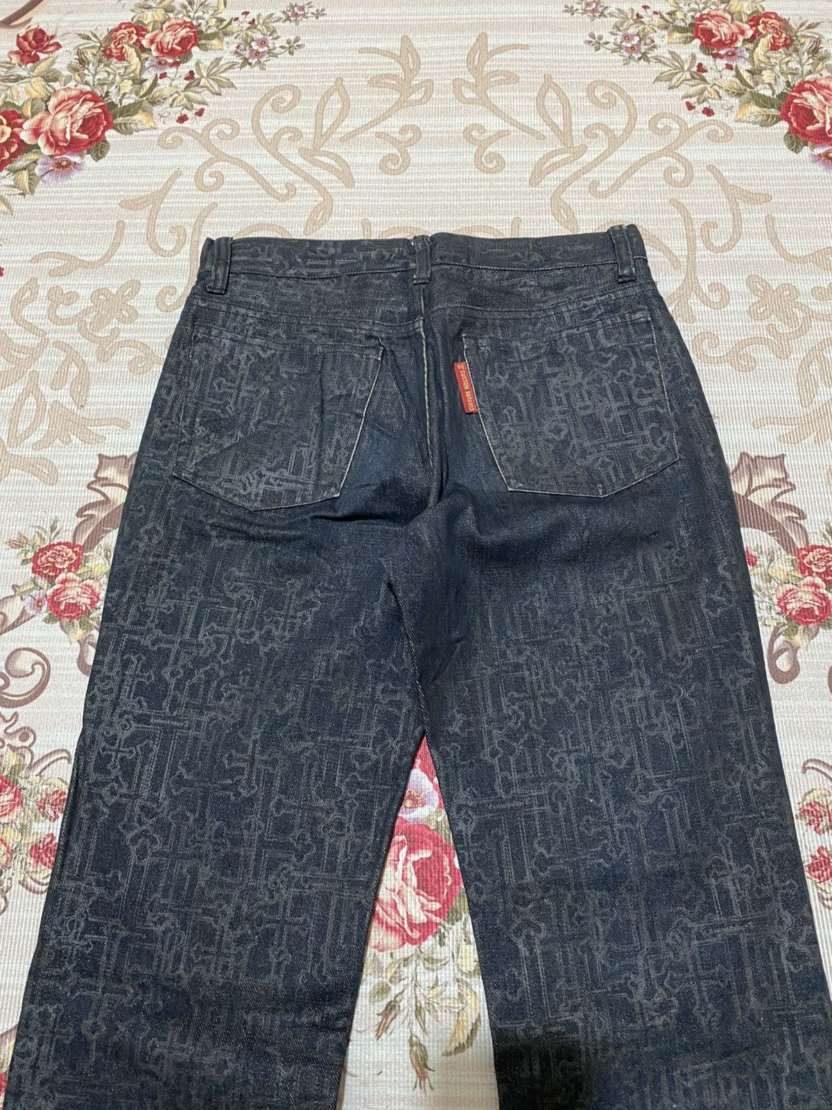 🇯🇵Custom Culture Crossover Print Denim Pants