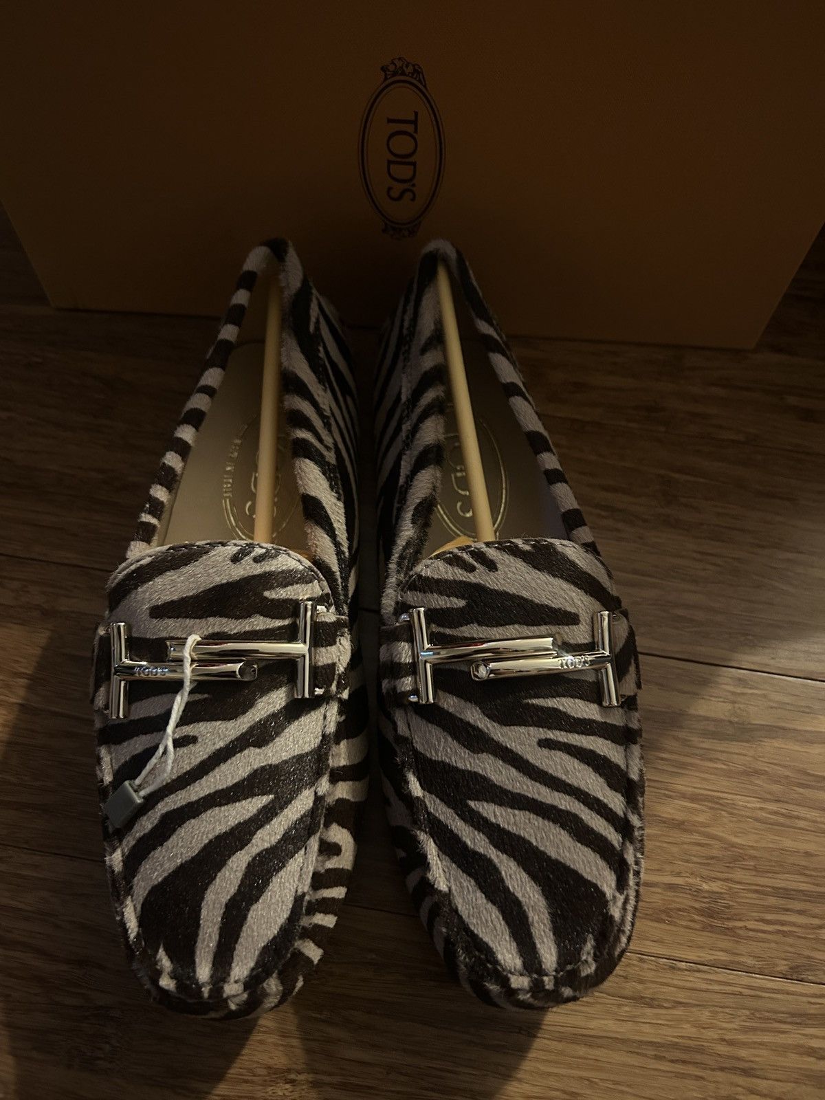 Tod's TOD'S Double T zebra-print calf-hair loafers Animal Print Size US 5 / IT 35 - 8 Thumbnail