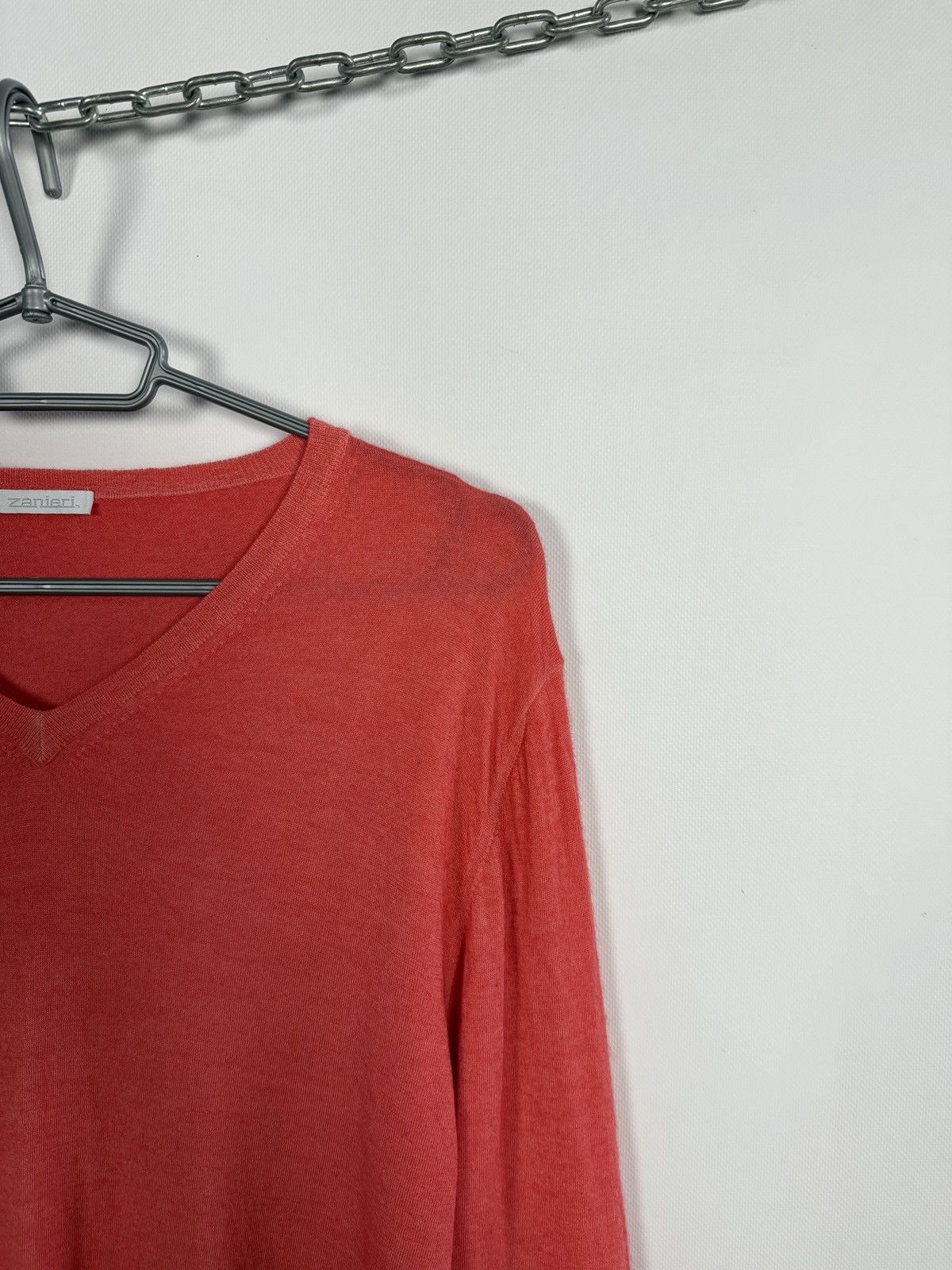 Zanieri Zanieri V-Neck Sweater Wool Cashemere Pullover Italy Sz M/50 Size US M / EU 48-50 / 2 - 2 Thumbnail