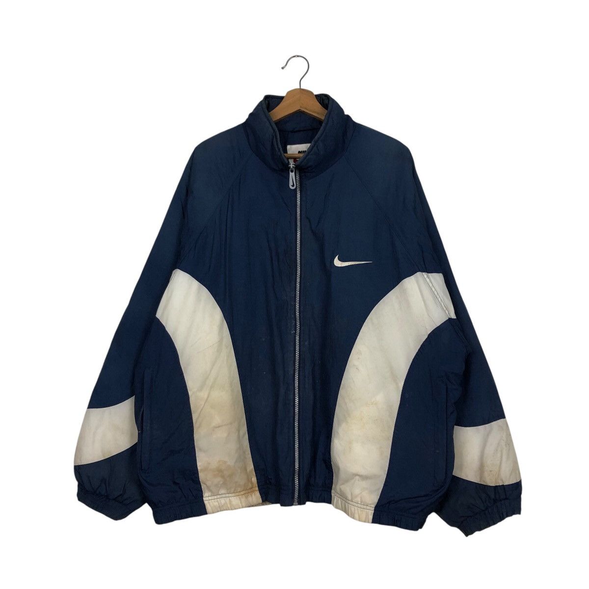 Nike 📌Vintage Bomber Jacket Nike Big Swoosh Design Size US L / EU 52-54 / 3 - 2 Thumbnail