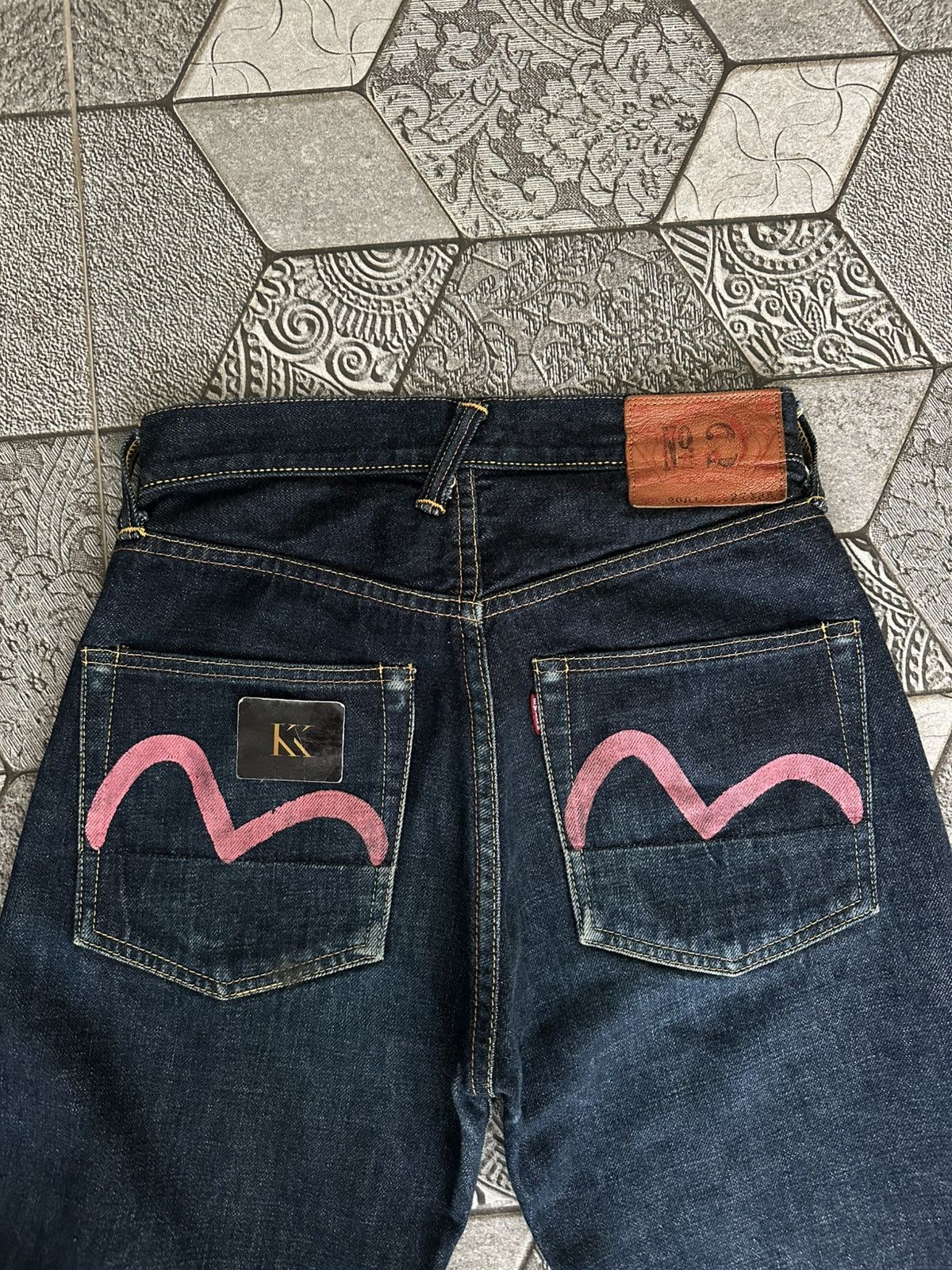 Evisu EVISU NO 2 LOT 2001 PINK SEAGULL SELVEDGE DENIM Size US 27 - 5 Thumbnail