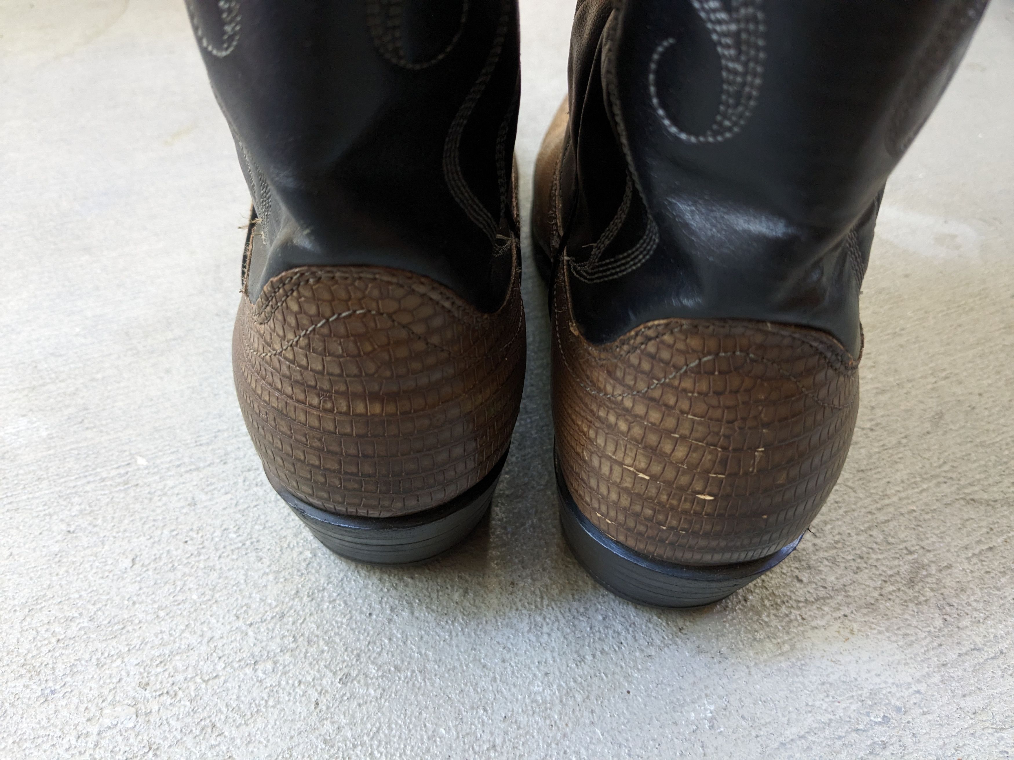 Dan Post Dan Post Cowboy Boots 9 D Olive Green Black Lizard USA Size US 9 / EU 42 - 16 Thumbnail