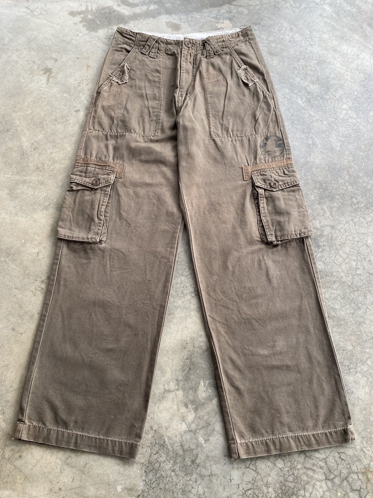 JNCO × Japanese Brand Baggy Jeans Green Source Sun Faded Chocolate/Green Cargo Size US 30 / EU 46 - 1 Thumbnail