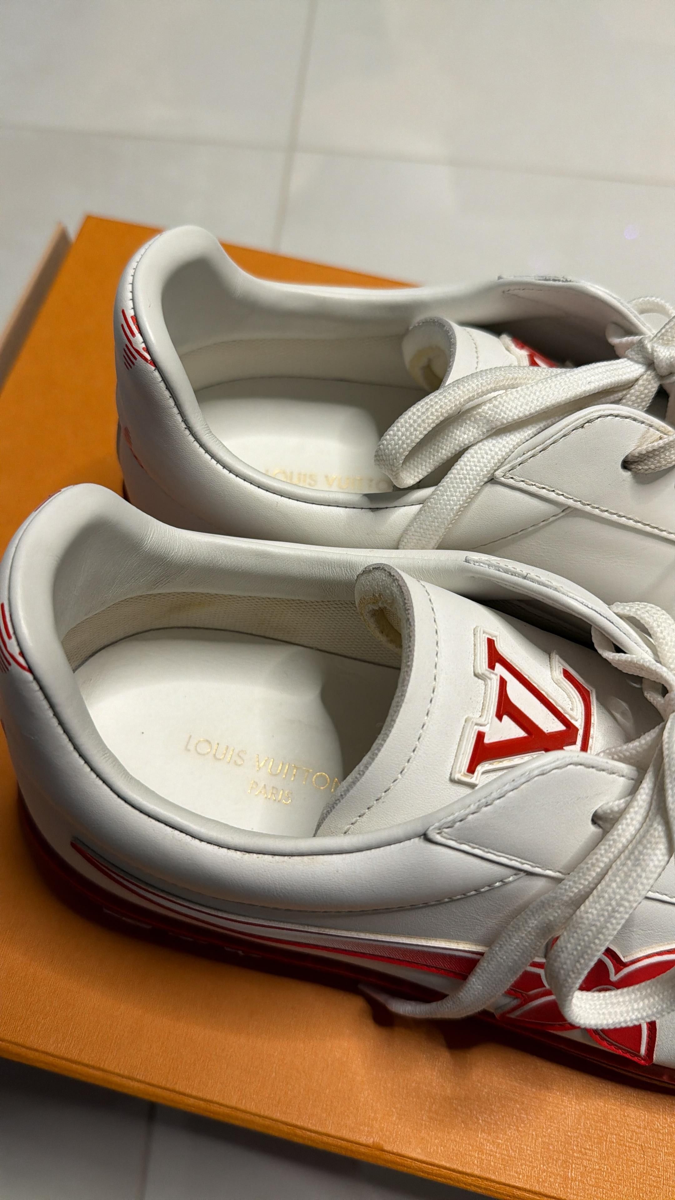 Louis Vuitton Louis Vuitton - Luxembourg Samothrace Sneaker white/red - 43 Size US 10 / EU 43 - 13 Thumbnail