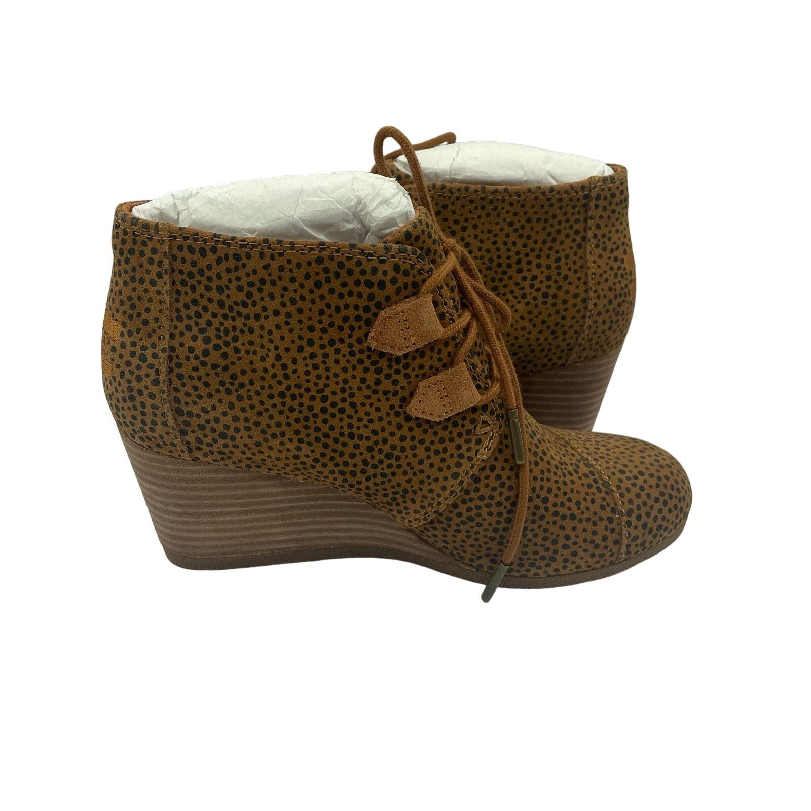 Toms Toms Kala Ankle Wedge Bootie Cheetah Suede Boots Womens 6.5 Size US 6.5 / IT 36.5 - 6 Thumbnail