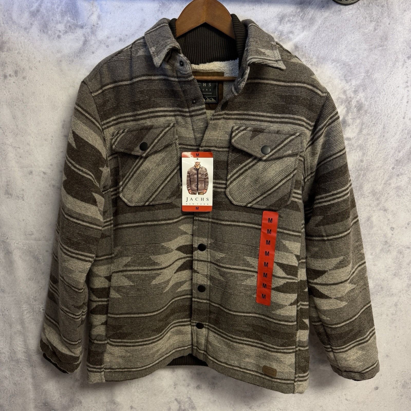 JACHS NY Jachs New York Aztec Jacket Mens Medium Snap Button Sherpa L Size US M / EU 48-50 / 2 - 1 Thumbnail