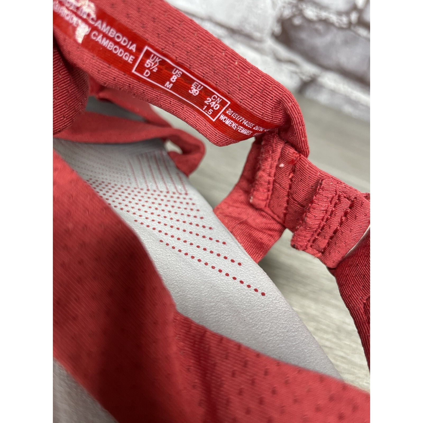 Clarks Clarks Cloud Steppers Red Fabric Strappy Wedge Comfort Sanda Size US 8 / IT 38 - 8 Thumbnail