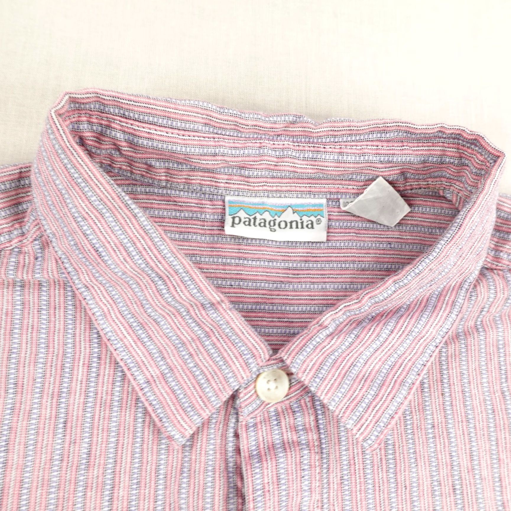 Patagonia Vintage Patagonia Shirt Mens Large Pink Purple Stripes Button Up Organic 90s Size US L / EU 52-54 / 3 - 2 Thumbnail