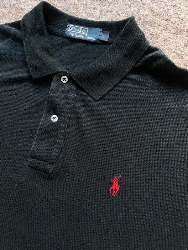 Polo Ralph Lauren Polo Ralph Lauren Black Red Small Pony Polo Shirt Sz L Size US L / EU 52-54 / 3 - 2 Thumbnail