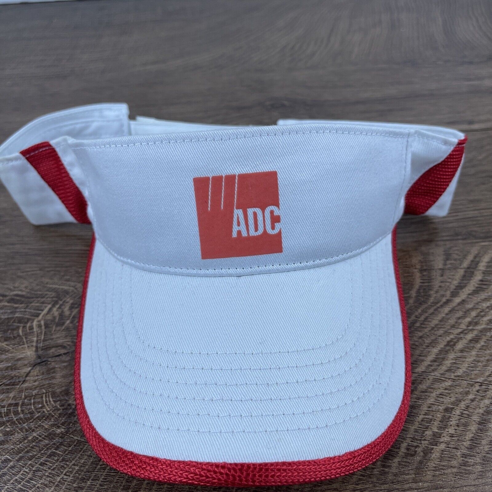 Other ADC Visor Cap White Adjustable Hat Adult Size Hat White Cap Size ONE SIZE - 3 Thumbnail
