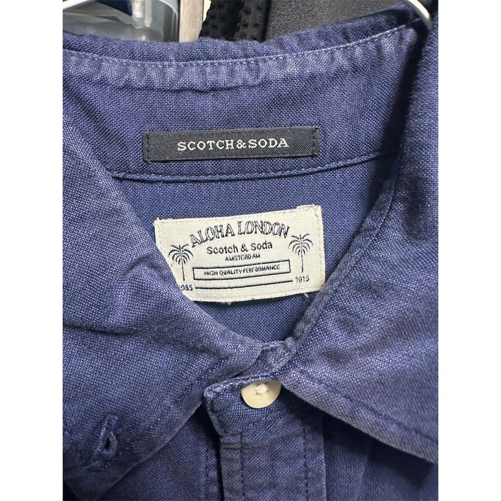 Scotch & Soda Scotch & Soda Men's Blue Long Sleeve Button-Up S Size US S / EU 44-46 / 1 - 2 Thumbnail