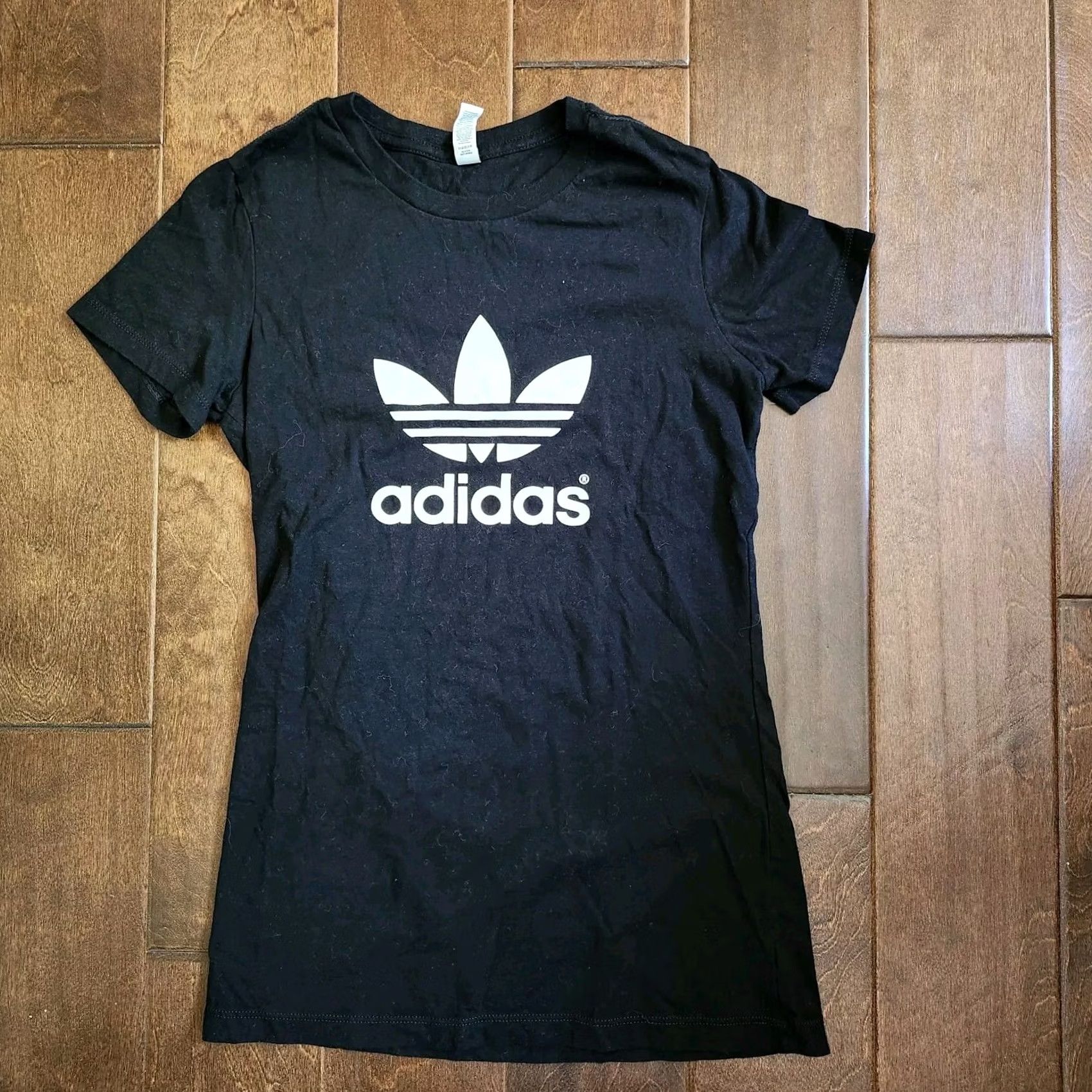 Adidas Adidas Black Tee Shirt Mens Size M Crew Neck Short Sleeve Logo T-Shirt Trefoil - Cotton Size US M / EU 48-50 / 2 - 2 Thumbnail