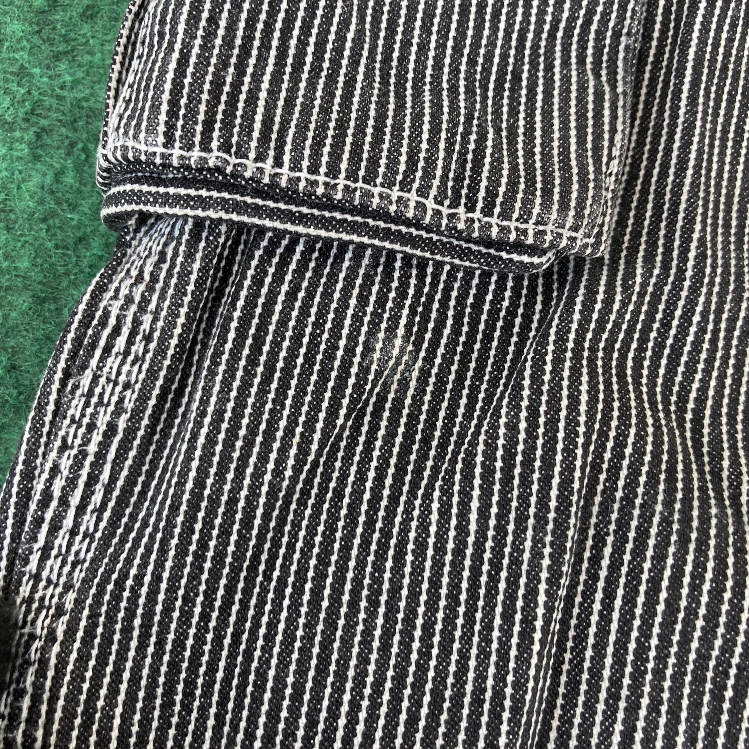 Japanese Brand Vtg Dogman Jeans Hickory Stripe Workwear Style Jeans Size US 30 / EU 46 - 7 Thumbnail