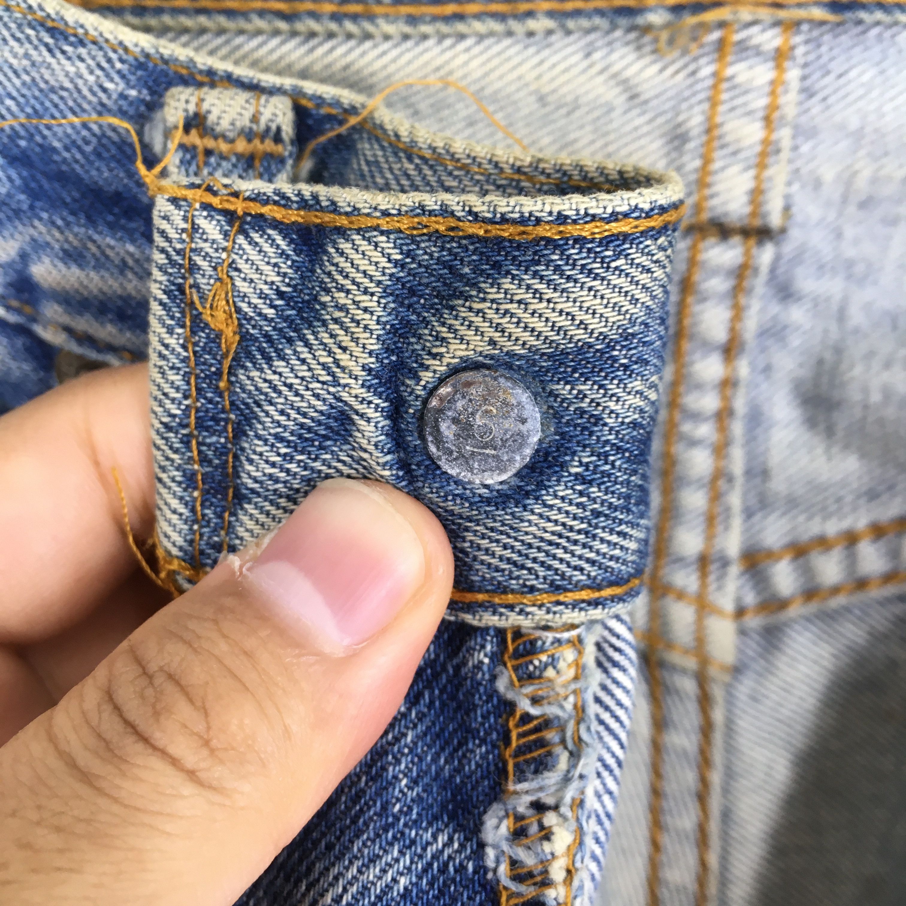 Levi's Size 31x29 Vintage 70s Levi's 501 Selvedge Jeans S1901 Size US 31 - 8 Thumbnail