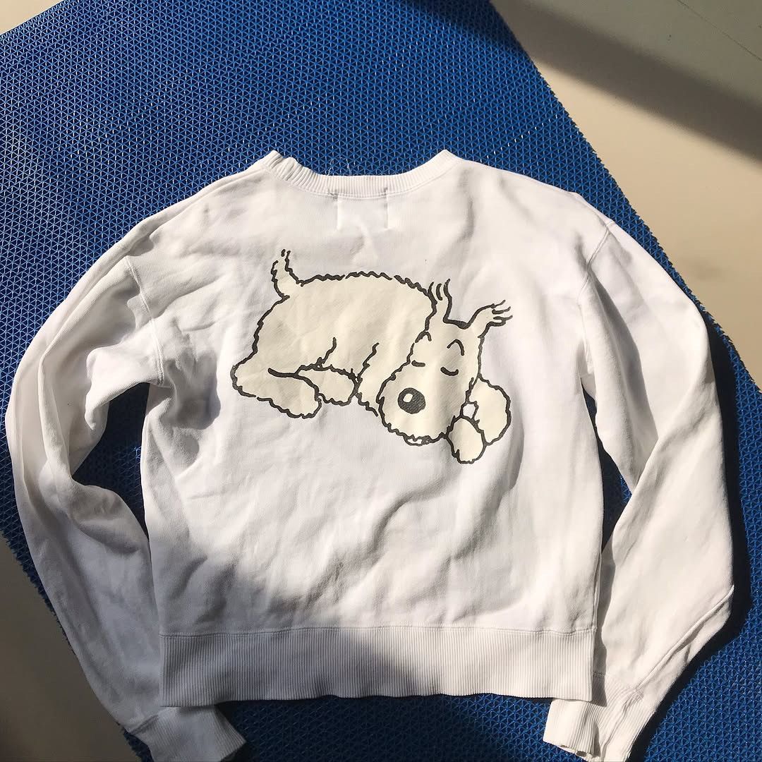 Cartoon Network × Vintage Vintage Tintin Herge Moulinsart 1996 White Sweater Crewnec Size S / US 4 / IT 40 - 12 Thumbnail
