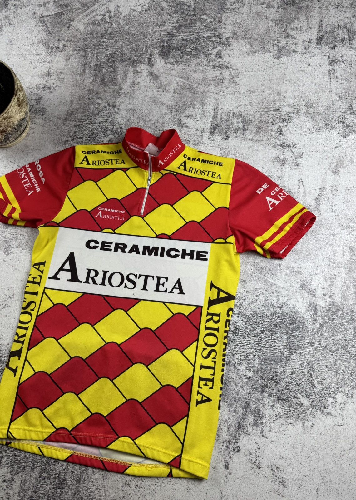 Vintage Vintage Cycling ARIOSTEA Ceramich 1990 Trek Bike Men’s Velo Jersey T Shirt Kit Size US L / EU 52-54 / 3 - 3 Thumbnail