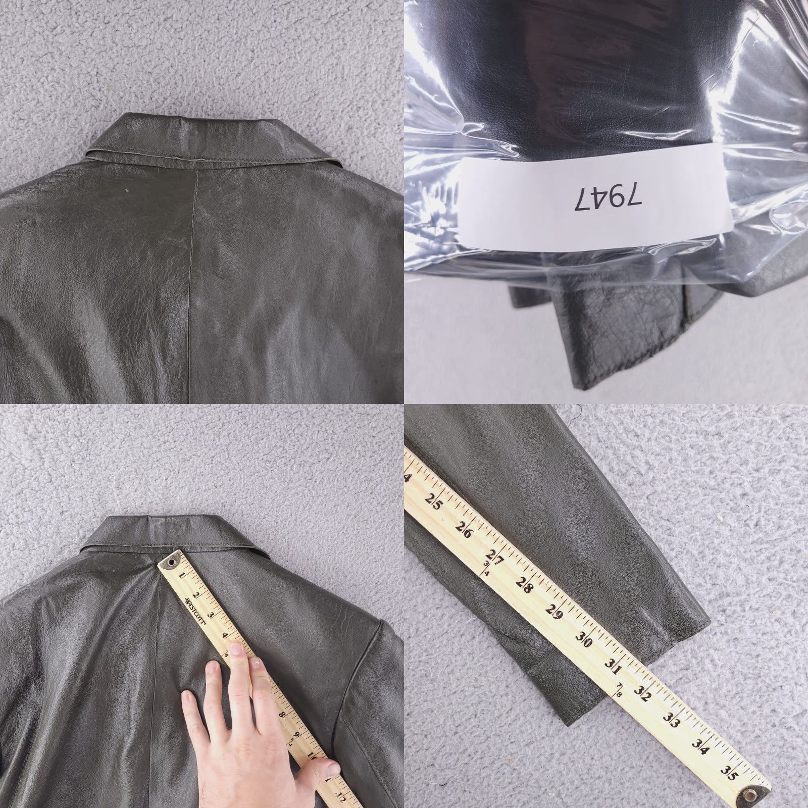 Anonymous Ism Anonymous Leather Jacket Womens L Green Dark Olive Real Genuin Jacket - Basic Style, Regular Size, No Vintage, Womens, Leather Outer Shell Size L / US 10 / IT 46 - 9 Thumbnail