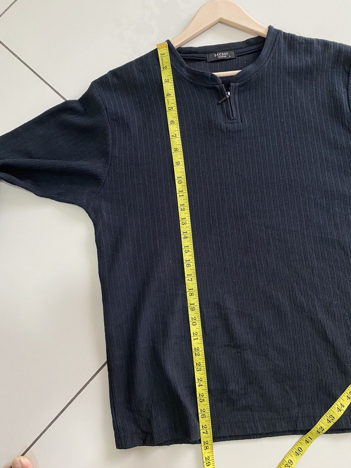 Yohji Yamamoto Saucony by Yohji Yamamoto Long Sleeve Zipper T Shirt Size US L / EU 52-54 / 3 - 15 Thumbnail
