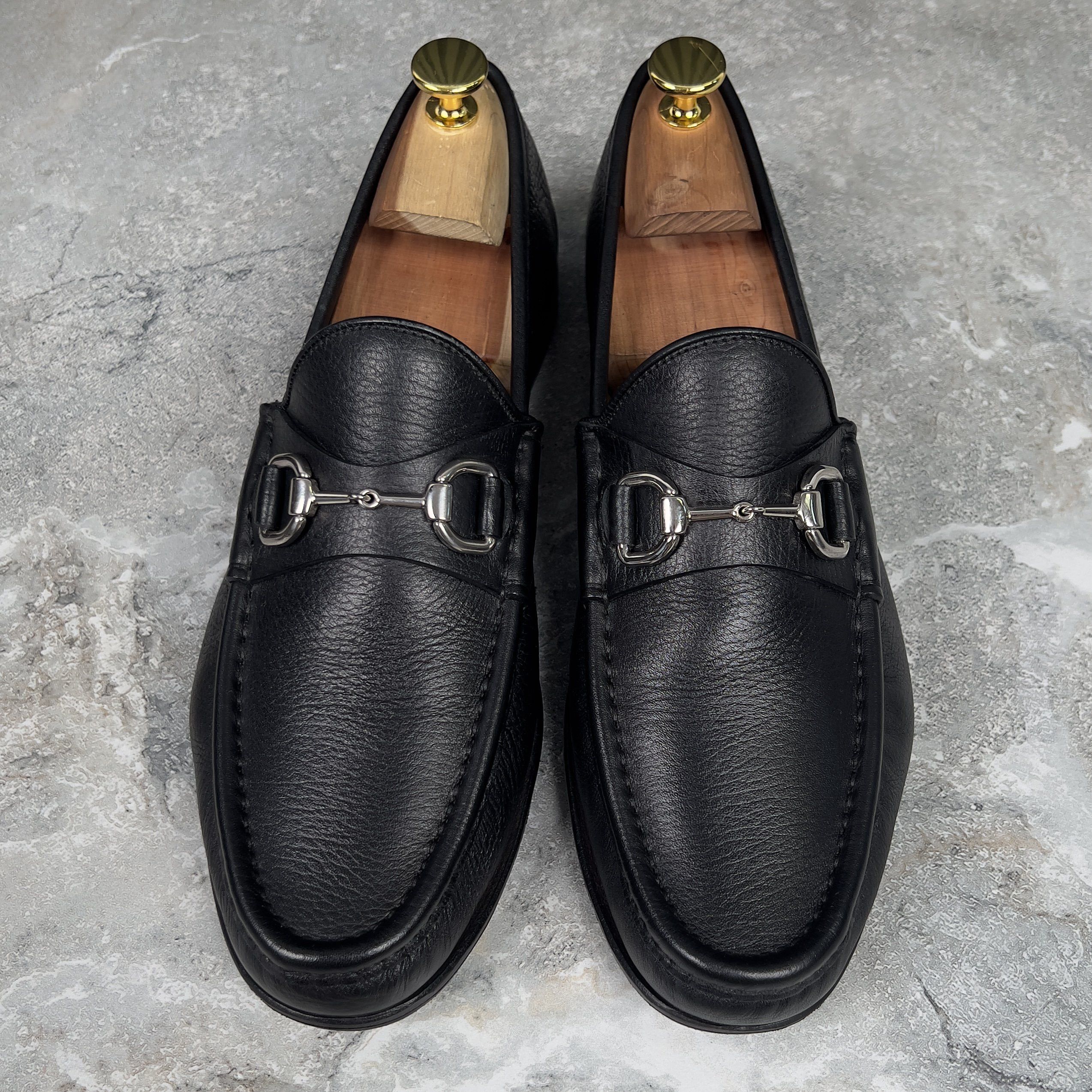 Gucci 1955 Horsebit Loafers Black Grain Leather Size US 8.5 / EU 41-42 - 4 Thumbnail
