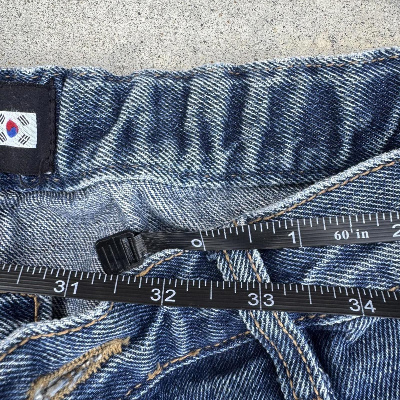 Designer Korean 90s vintage denim jeans Size US 32 / EU 48 - 4 Thumbnail