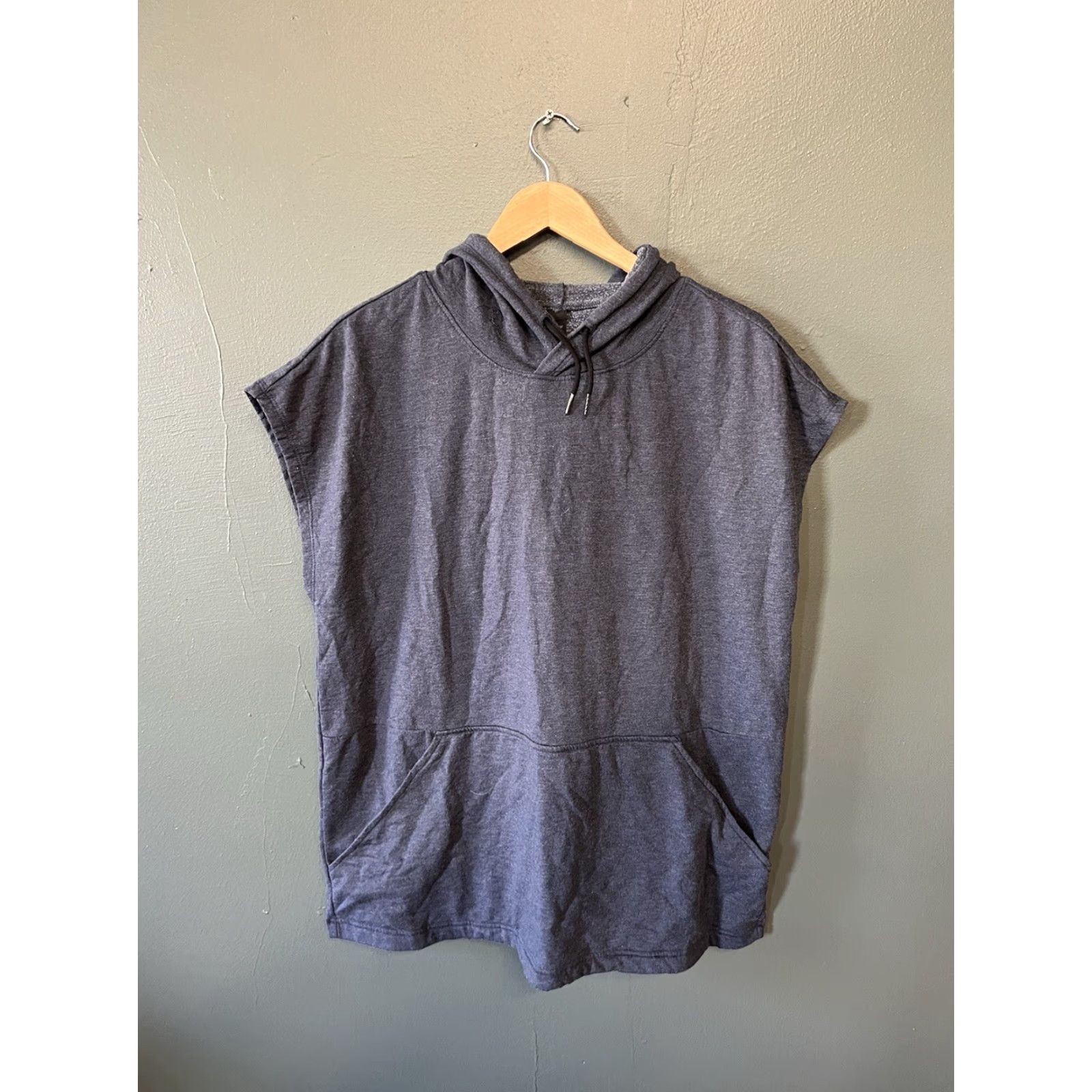 Vintage Z by Zella Mens Gray Sleeveless Athletic Pullover Hooded Sweater Large Size US L / EU 52-54 / 3 - 2 Thumbnail