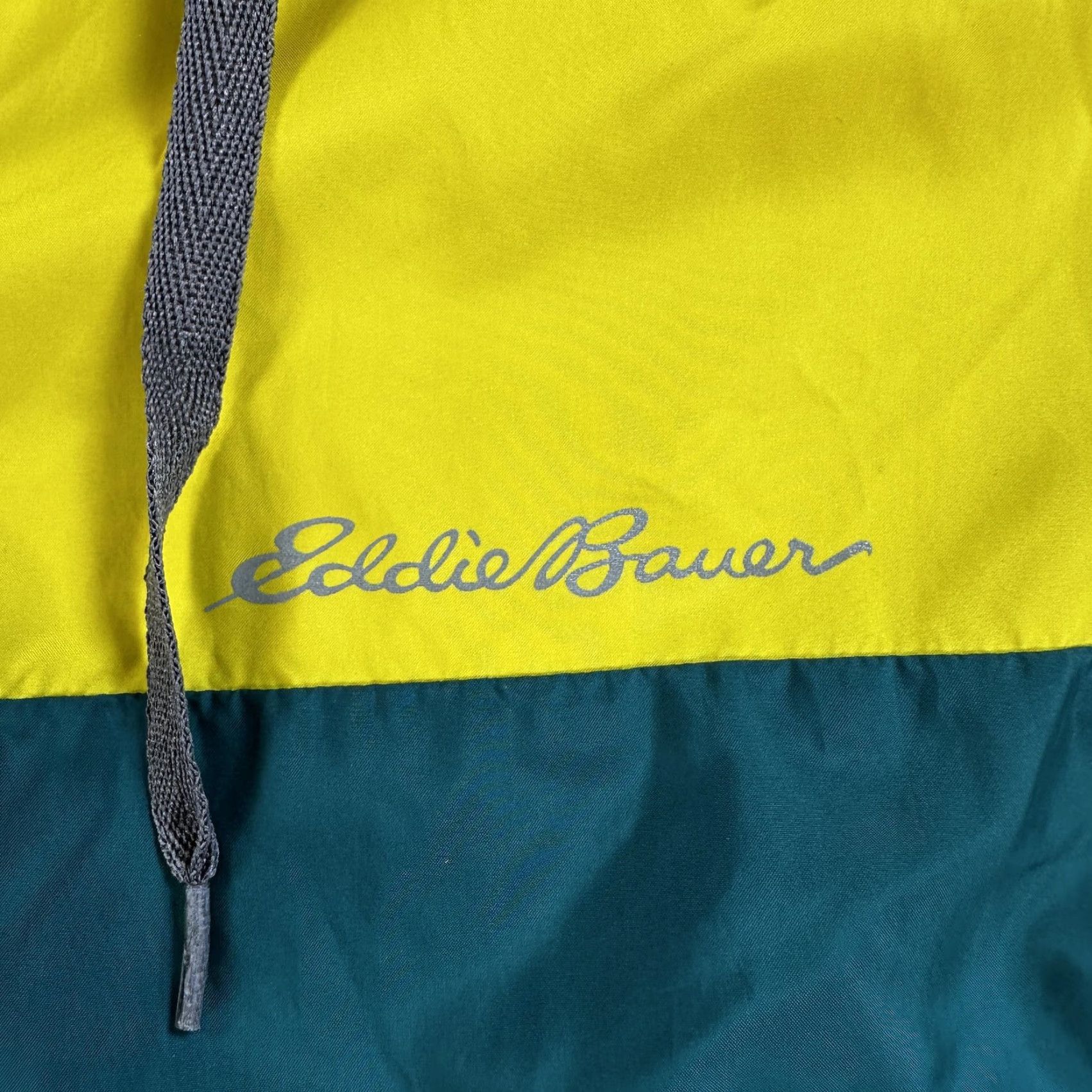 Eddie Bauer Eddie Bauer Hoodie Men Large Yellow Green Zip Lightweight Colorblock Windbreaker Size US L / EU 52-54 / 3 - 3 Thumbnail