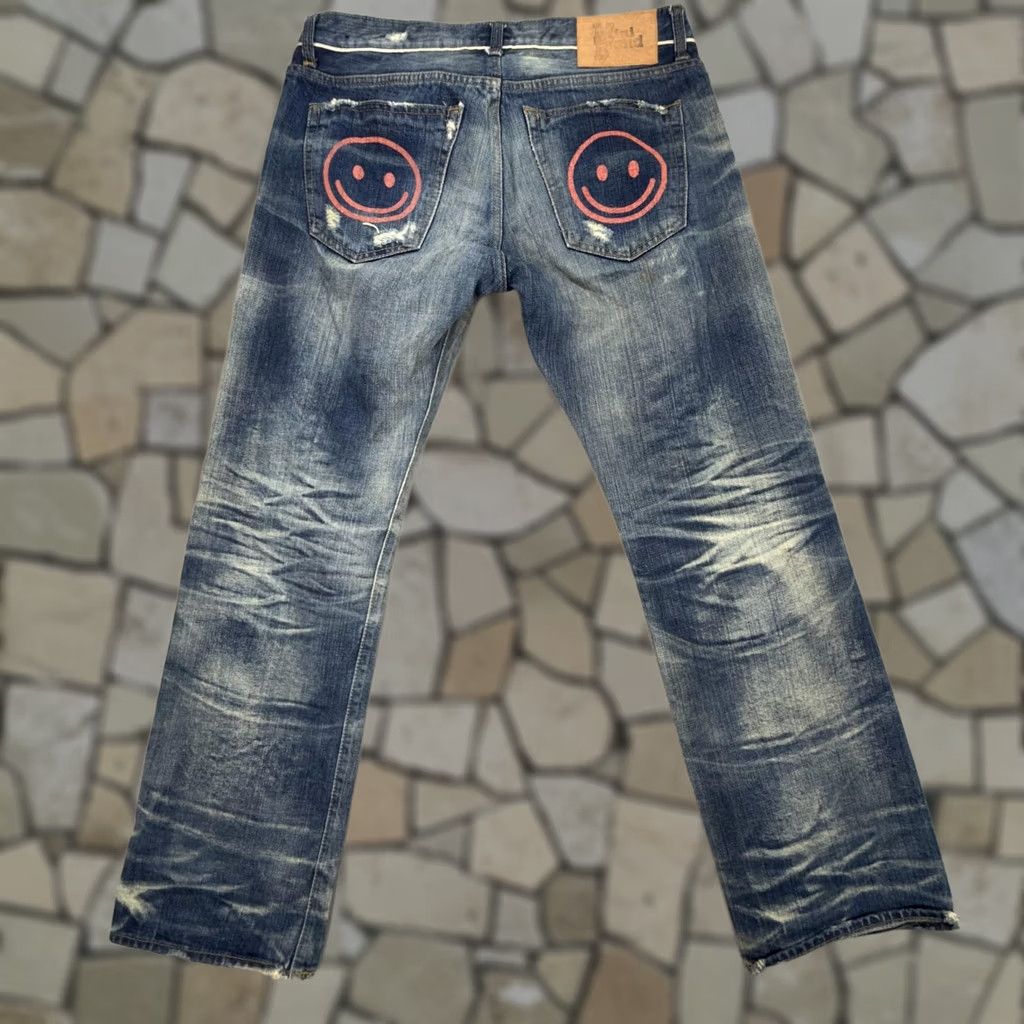 J Brand Mini Brand Jeans Mens Straight 34x30 Blue 5-Pocket Zip Fly Denim Vintage-Influenced Whiskers Honeycomb Distressed Size US 34 / EU 50 - 1 Thumbnail