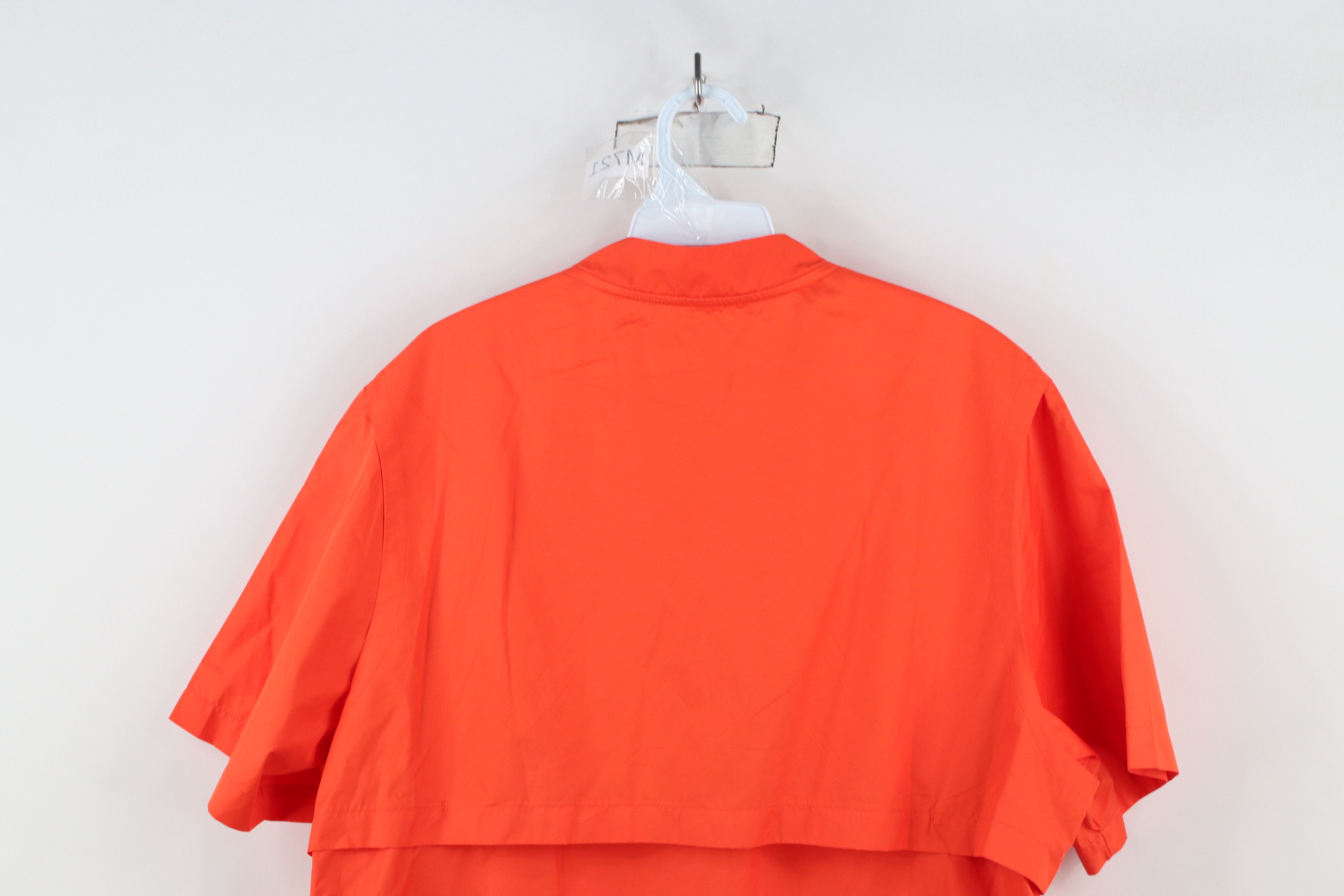 Nike × Vintage Nike University Football Short Sleeve Half Zip Jacket Orange Size US M / EU 48-50 / 2 - 13 Thumbnail