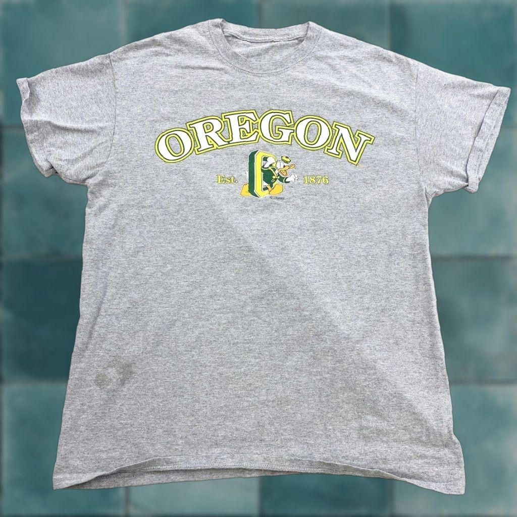 Vintage VINTAGE Oregon Ducks T Shirt Men’s Small Gray Donald Duck Size US S / EU 44-46 / 1 - 1 Thumbnail